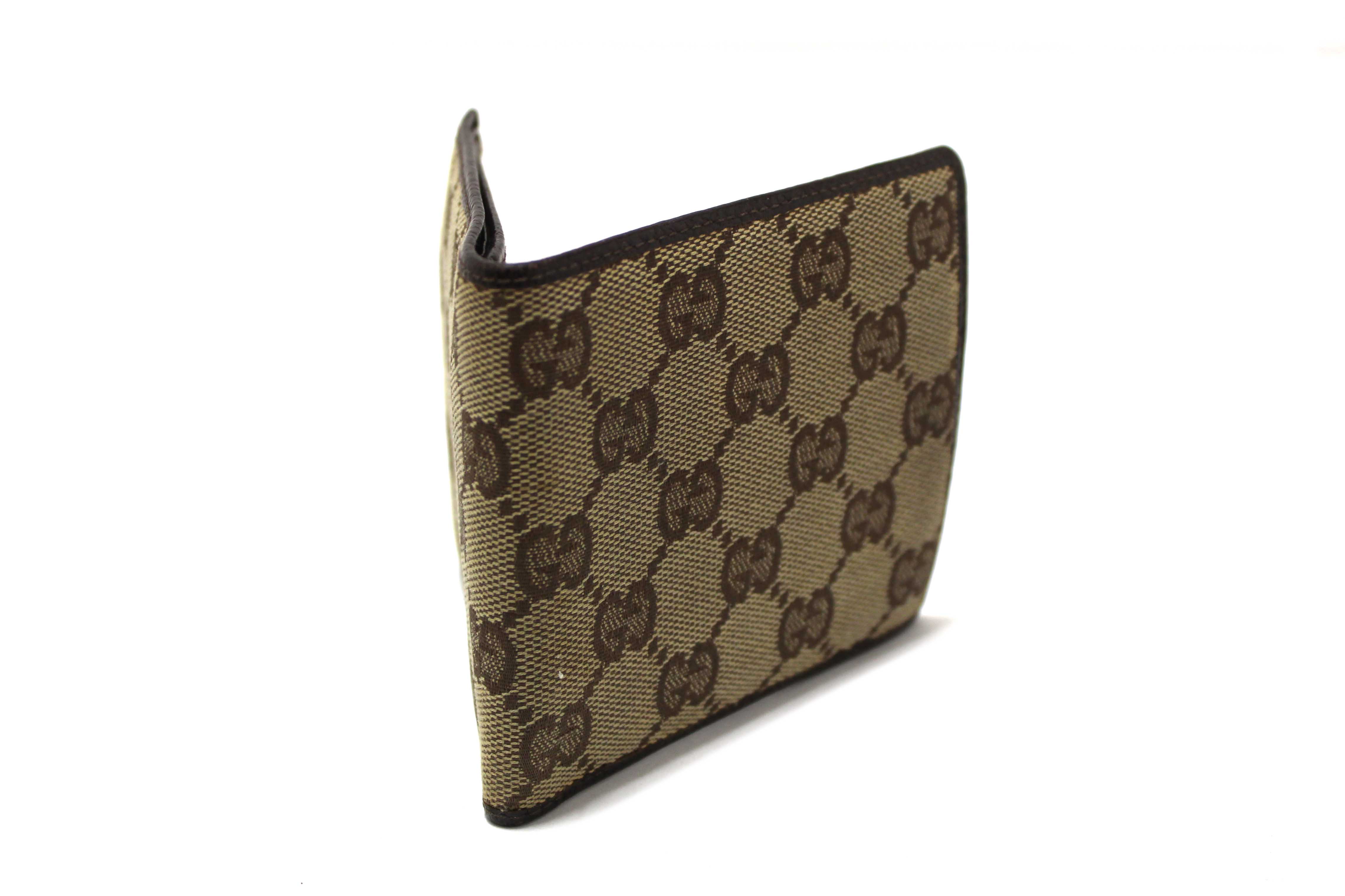 Authentic Gucci Brown GG Signature Men's Wallet 04862
