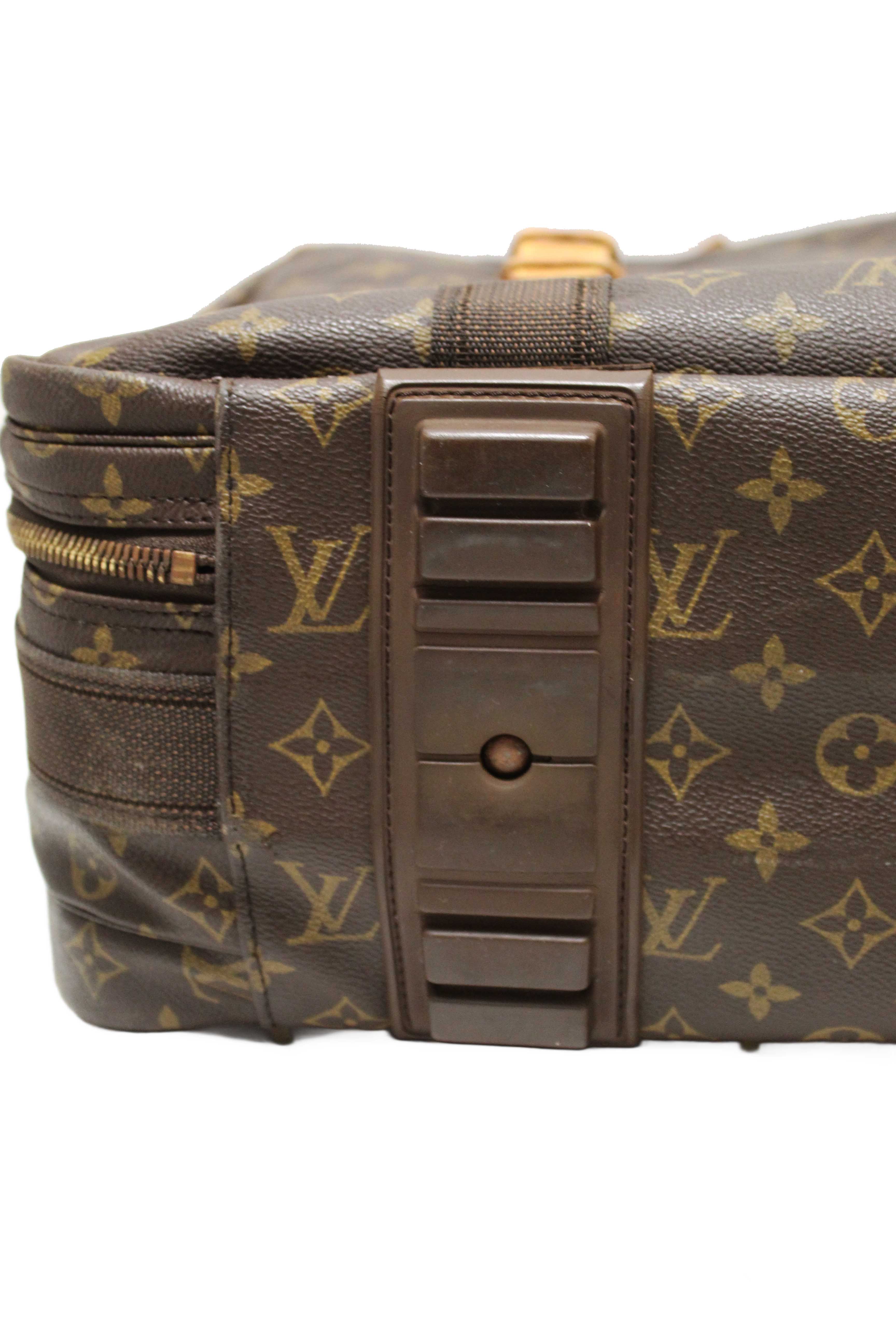 Authentic Louis Vuitton Classic Monogram Canvas Satellite 65 Suitcase