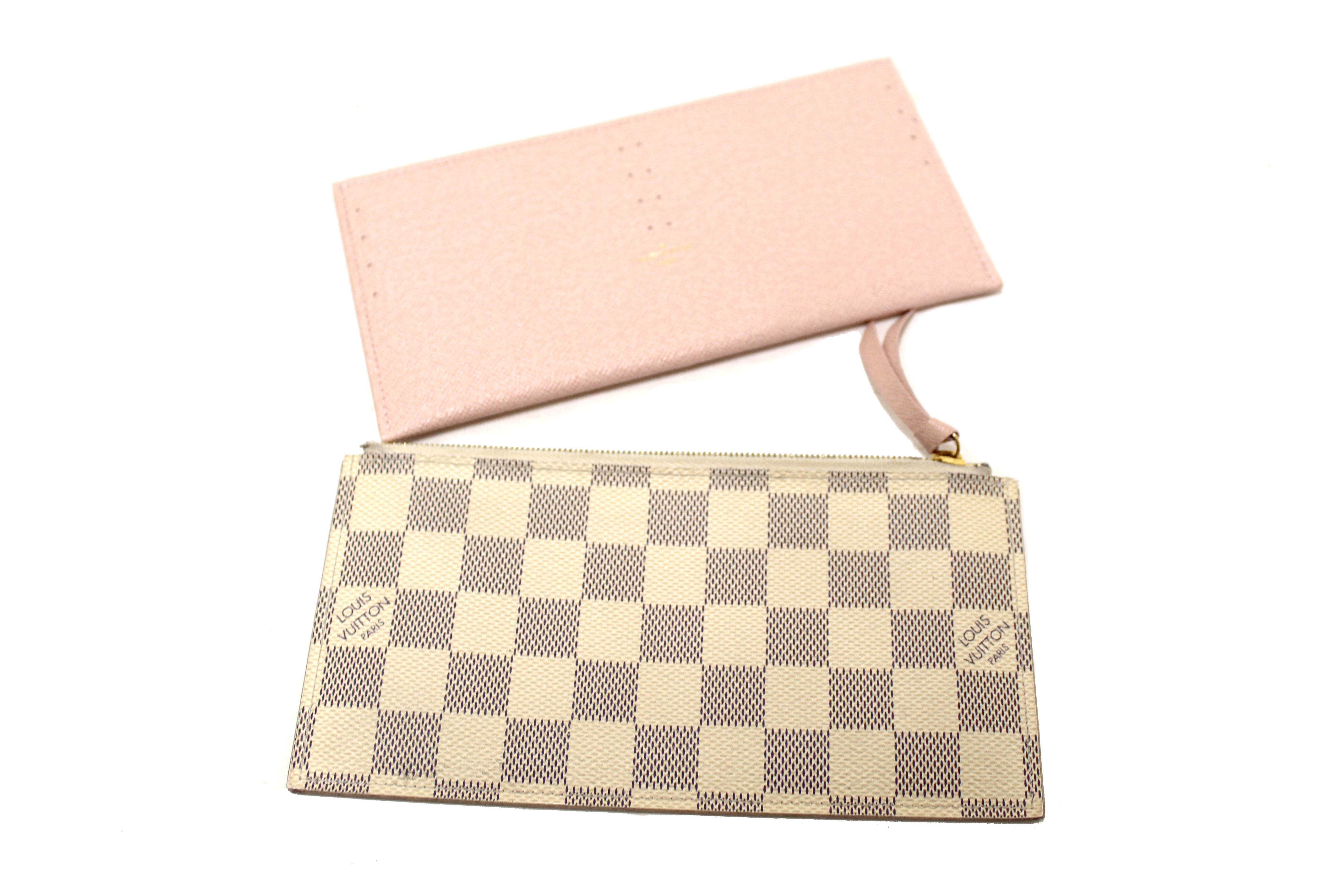 Authentic Louis Vuitton Damier Azur Felicie Pochette Crossbody Bag