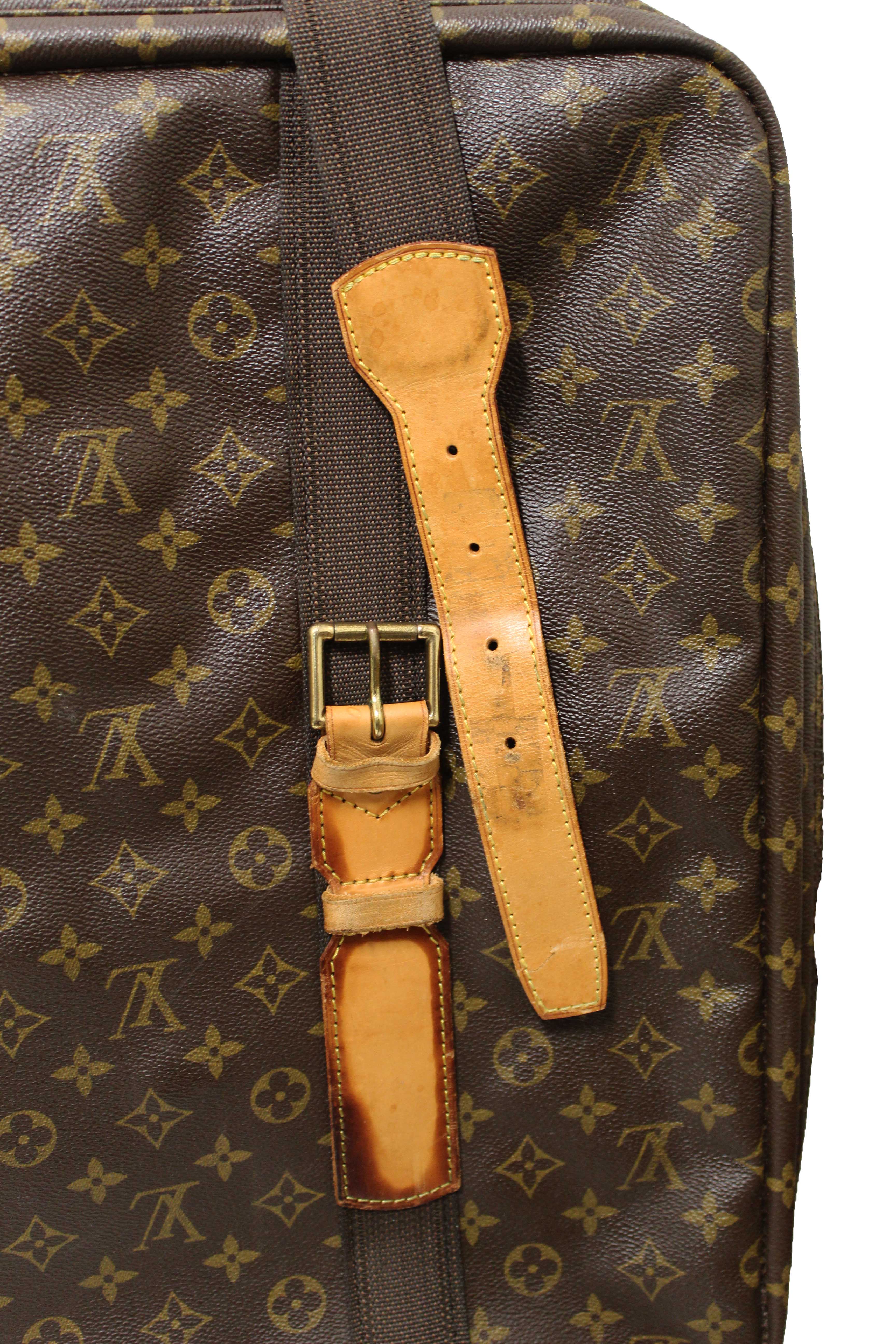 Authentic Louis Vuitton Classic Monogram Canvas Satellite 65 Suitcase