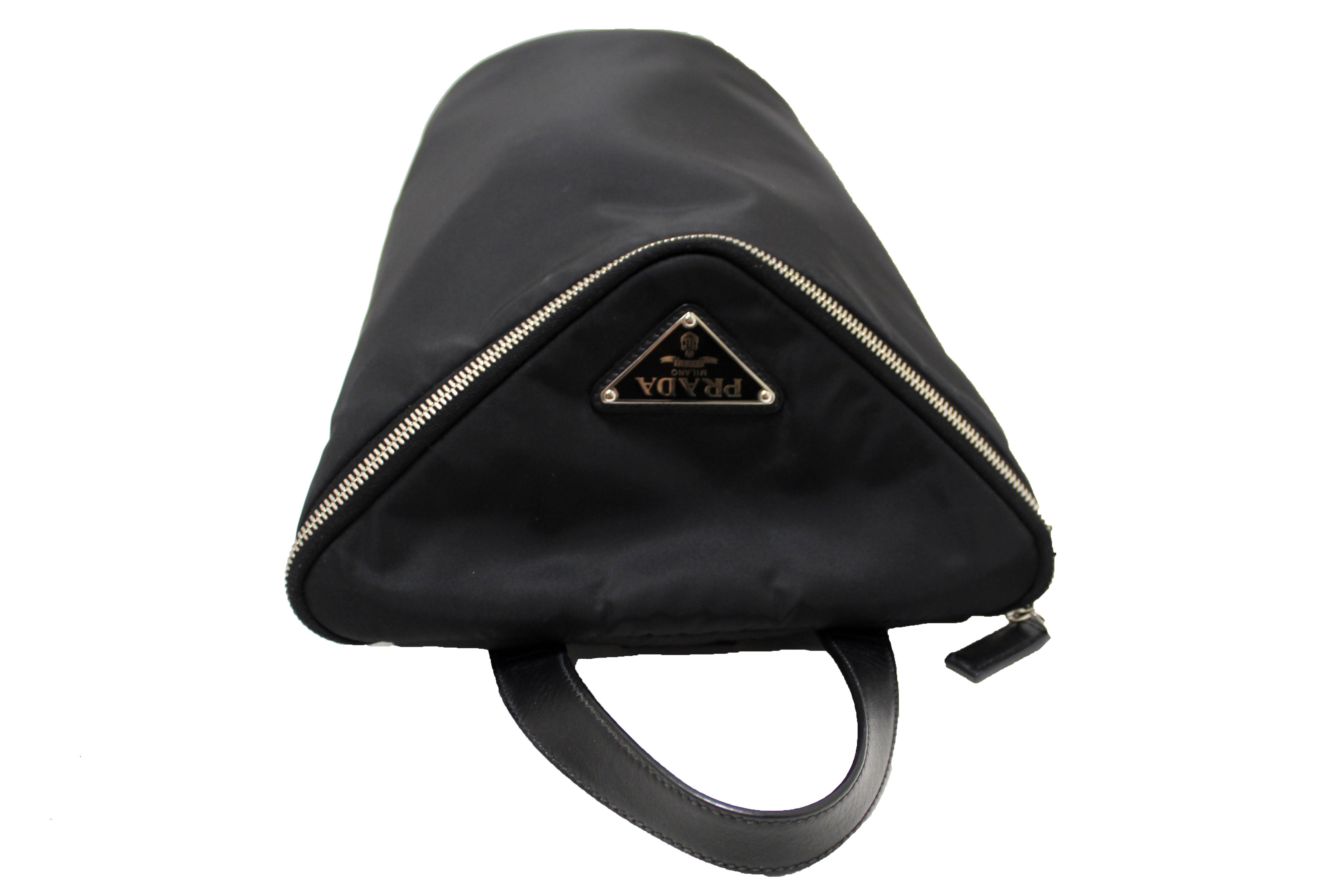 Authentic Prada Re-Nylon Triangle Zip Sling Backpack