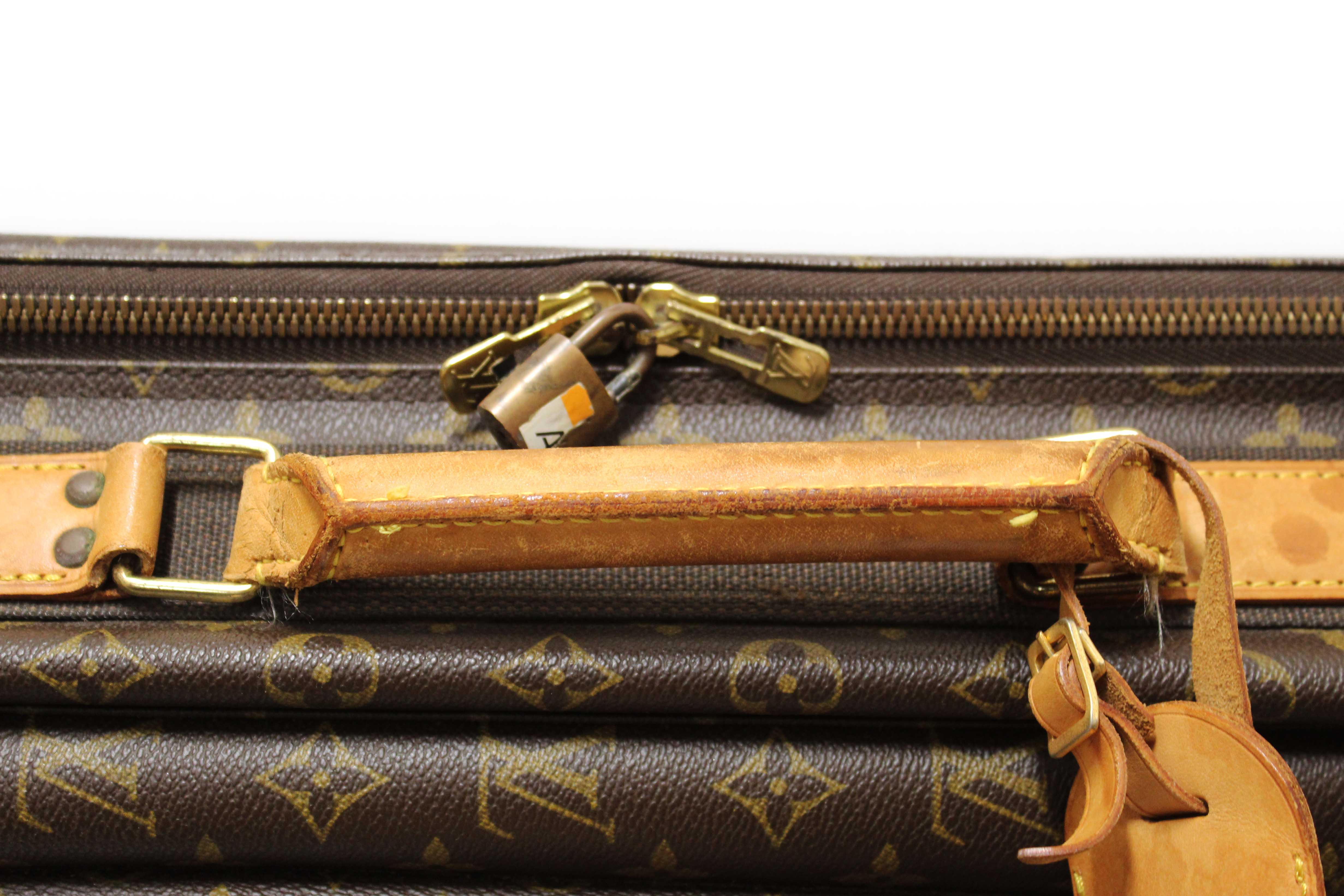Authentic Louis Vuitton Classic Monogram Canvas Satellite 65 Suitcase