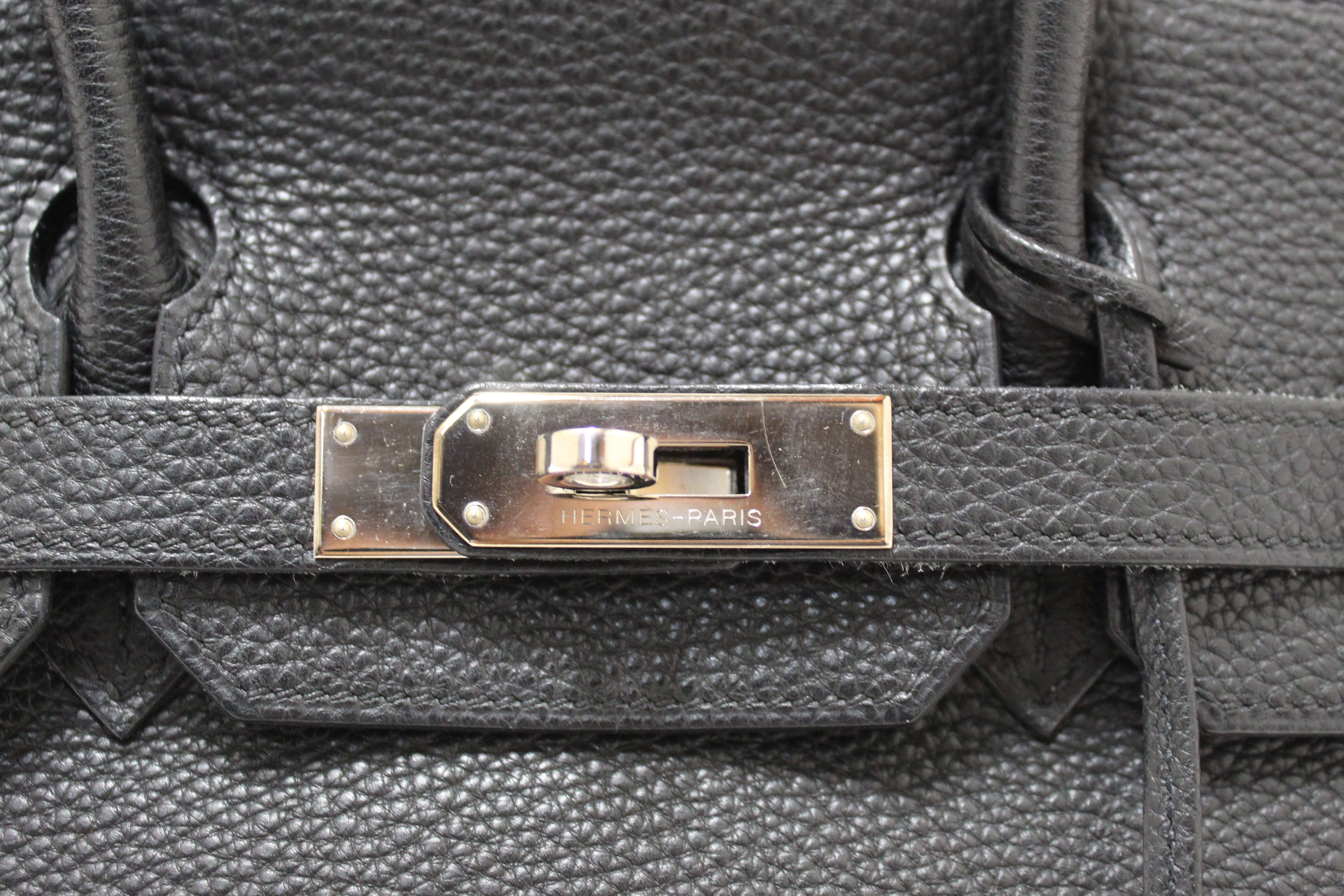 Authentic Hermes Black Togo Leather Birkin 30 Handbag