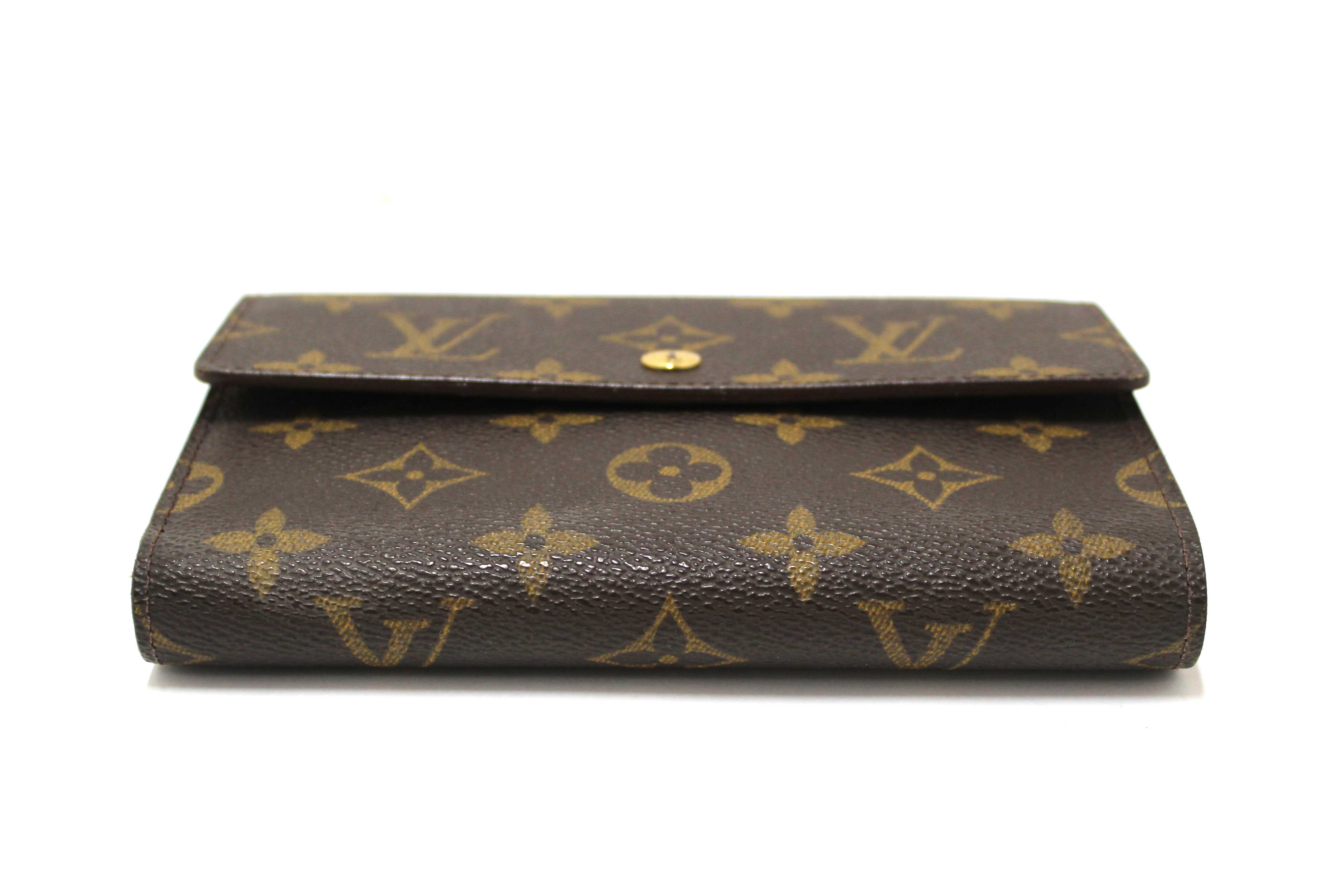 Authentic Louis Vuitton Classic Monogram Tresor Porte Etui Papiers Tri-Fold Wallet