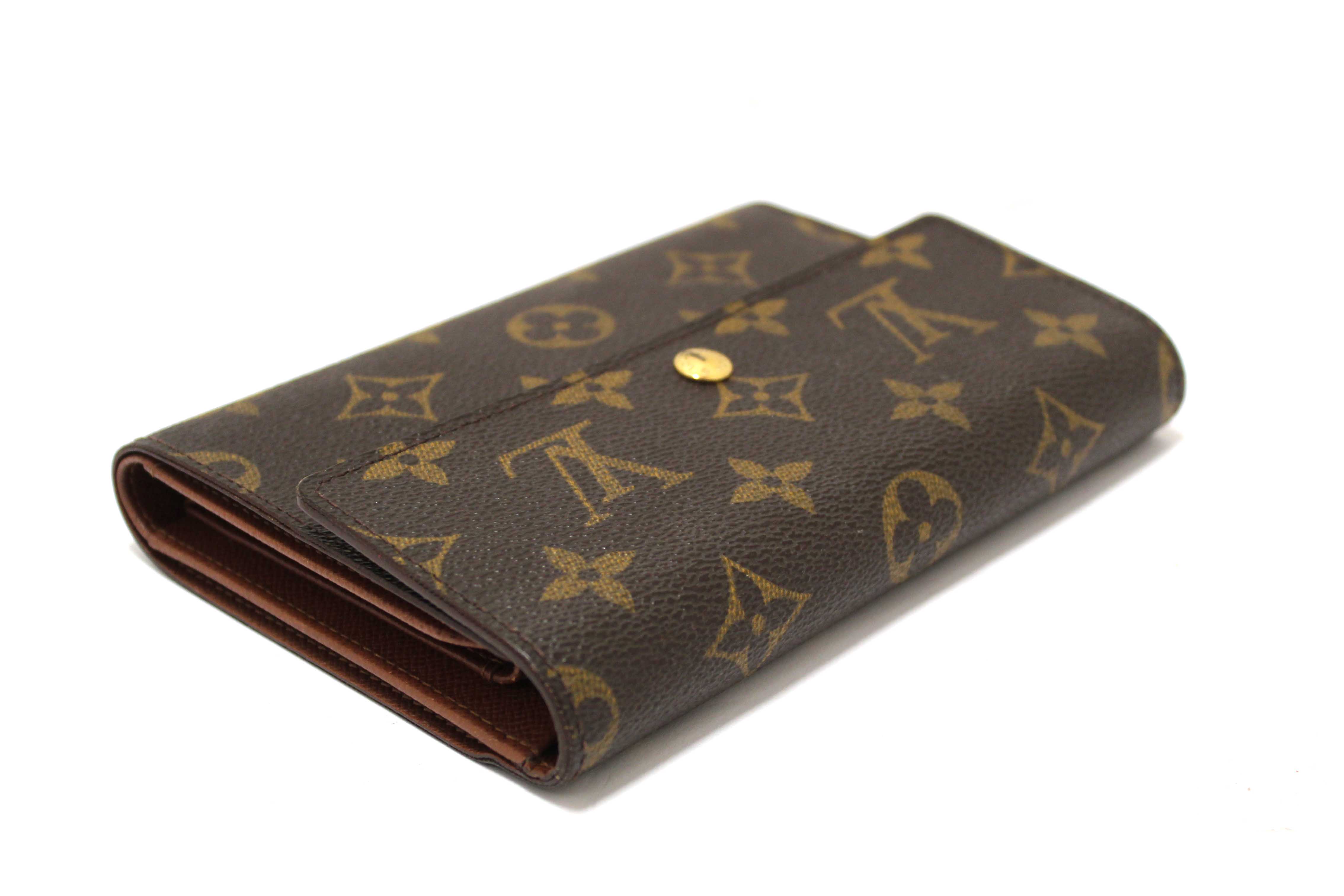 Authentic Louis Vuitton Classic Monogram Tresor Porte Etui Papiers Tri-Fold Wallet