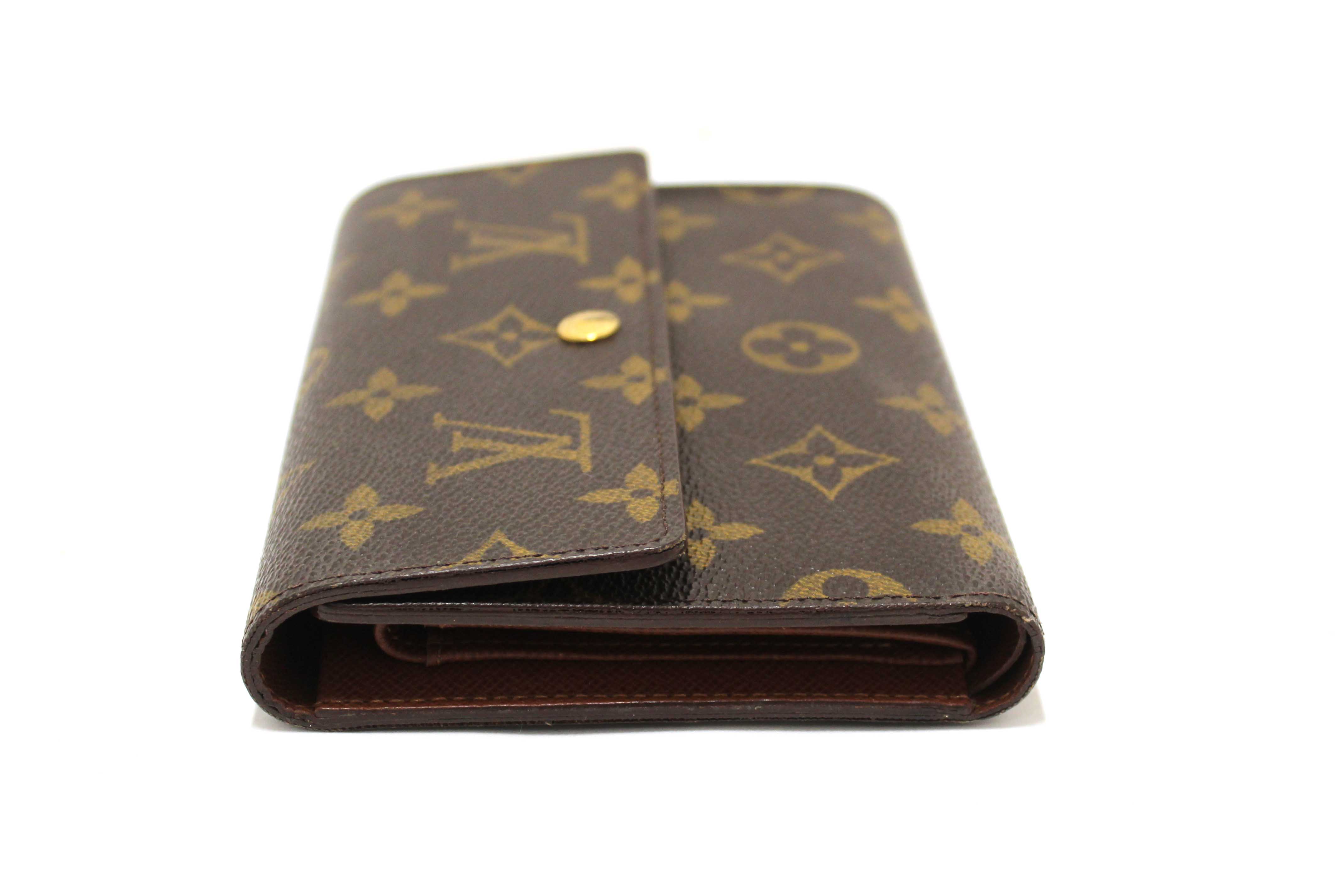 Authentic Louis Vuitton Classic Monogram Tresor Porte Etui Papiers Tri-Fold Wallet