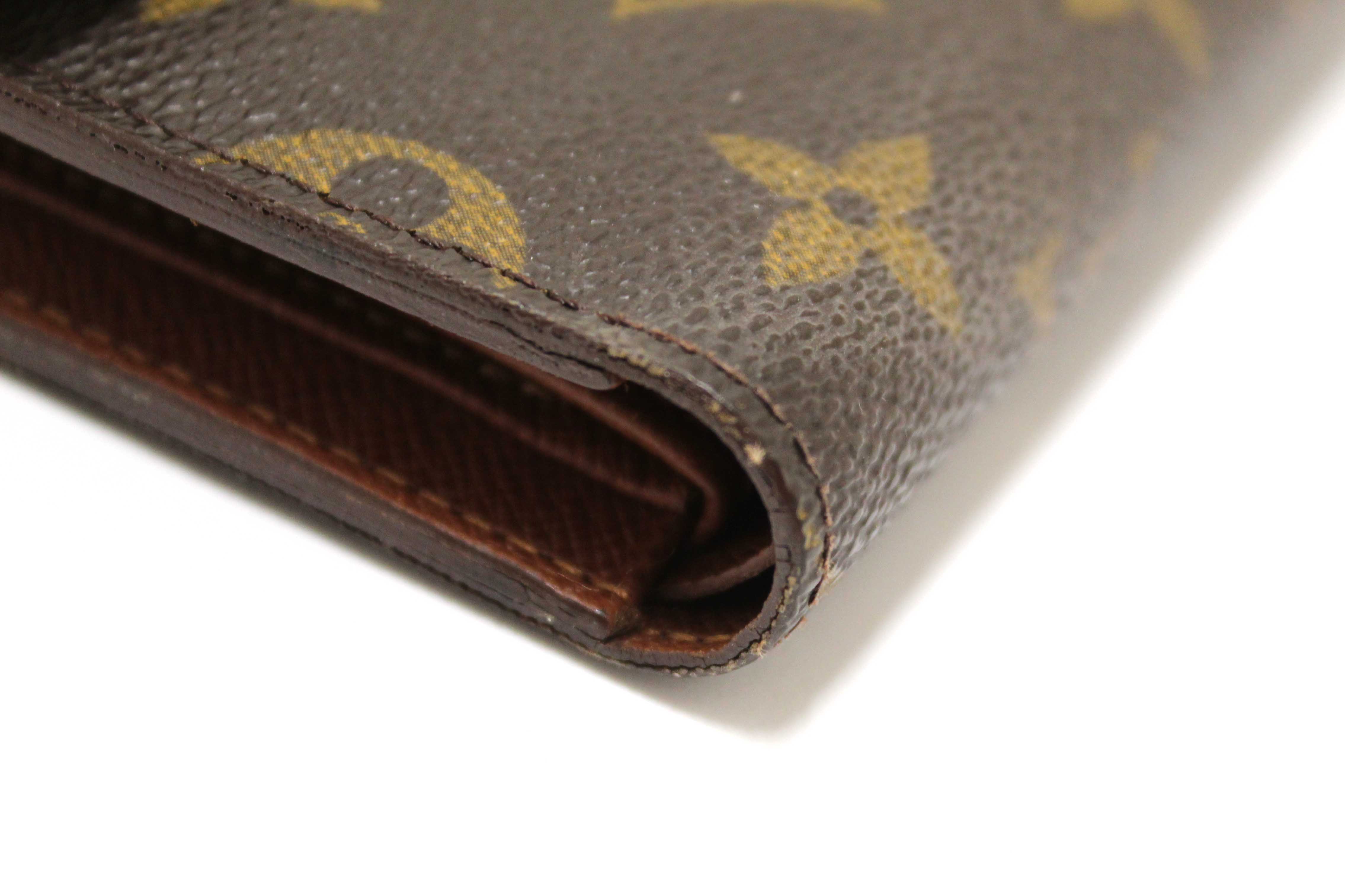 Authentic Louis Vuitton Classic Monogram Tresor Porte Etui Papiers Tri-Fold Wallet