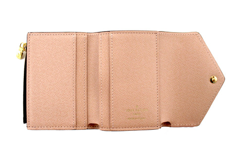 Authentic Louis Vuitton Pink Monogram Canvas Zoé Compact Card Wallet