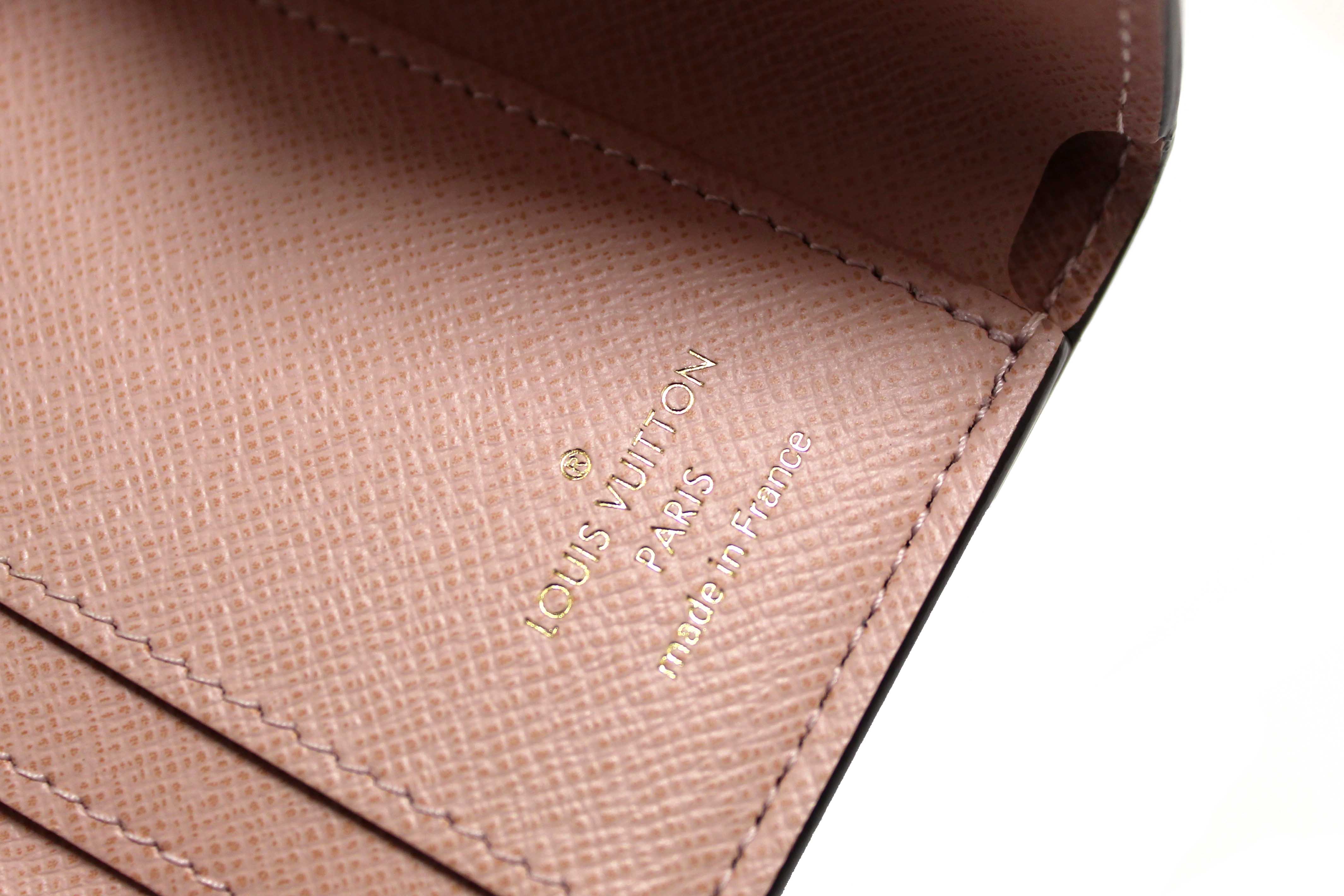 Authentic Louis Vuitton Pink Monogram Canvas Zoé Compact Card Wallet