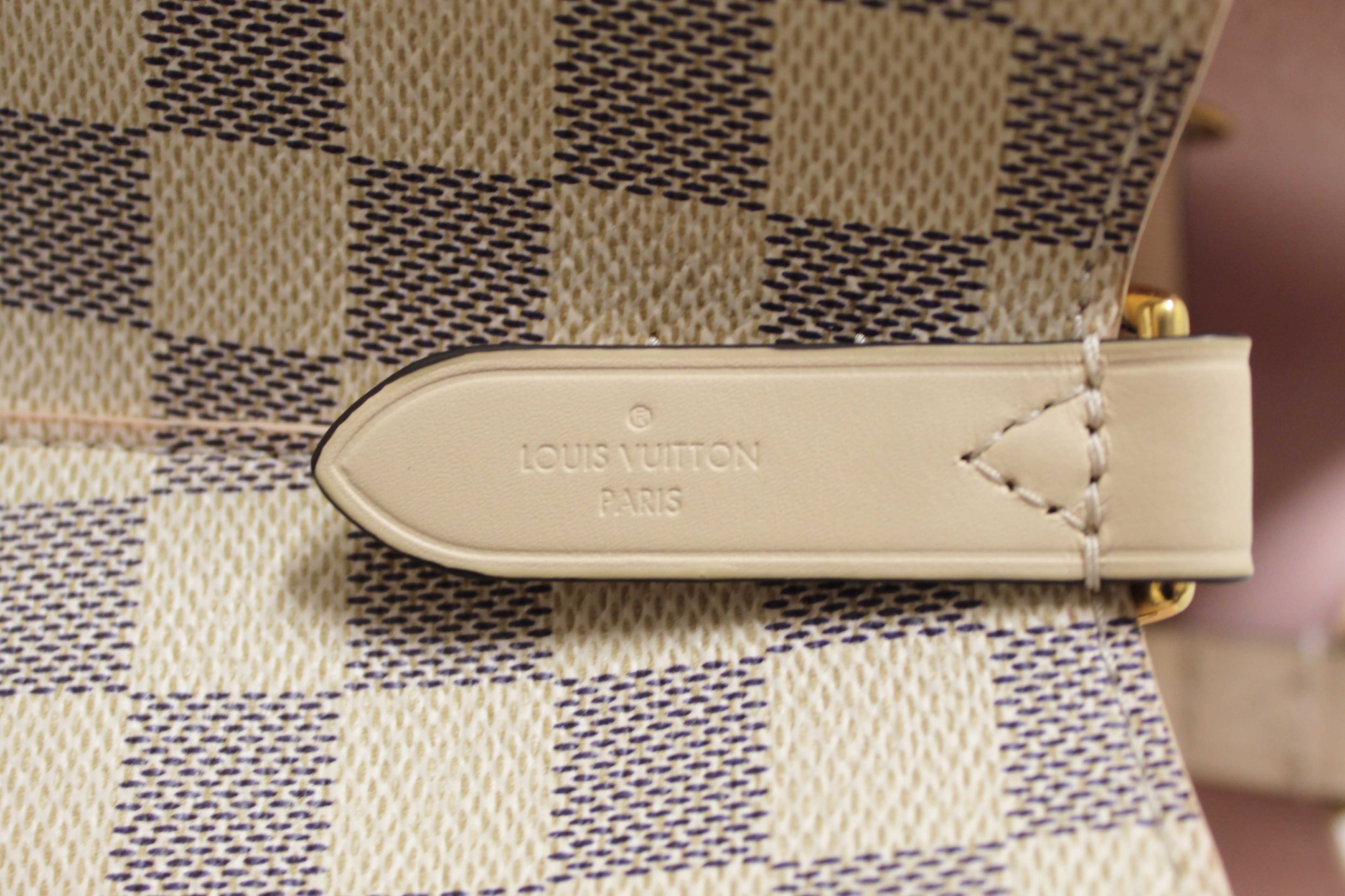 Authentic Louis Vuitton Damier Azur Canvas with Braided Handle NeoNoe BB Bag