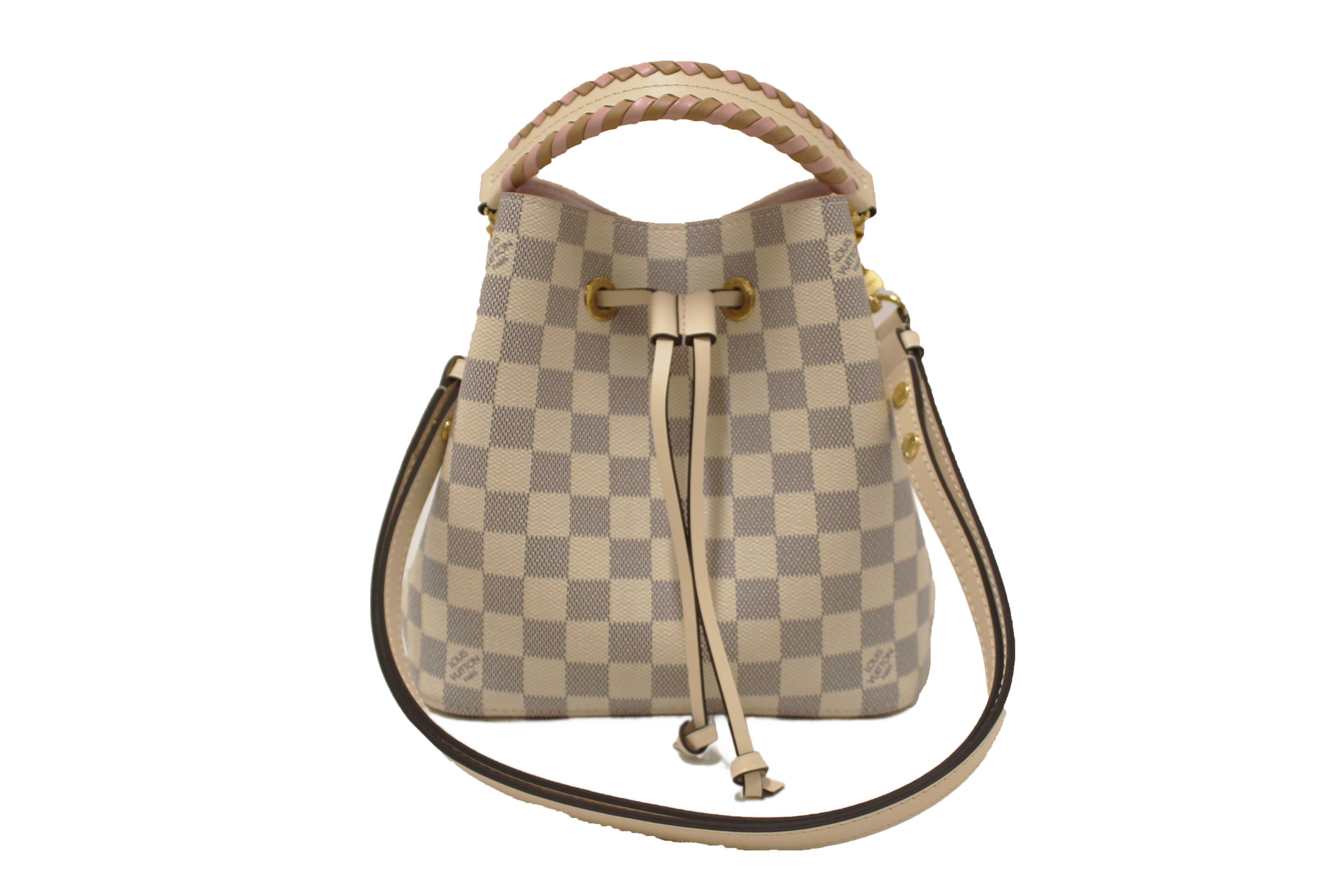Authentic Louis Vuitton Damier Azur Canvas with Braided Handle NeoNoe BB Bag