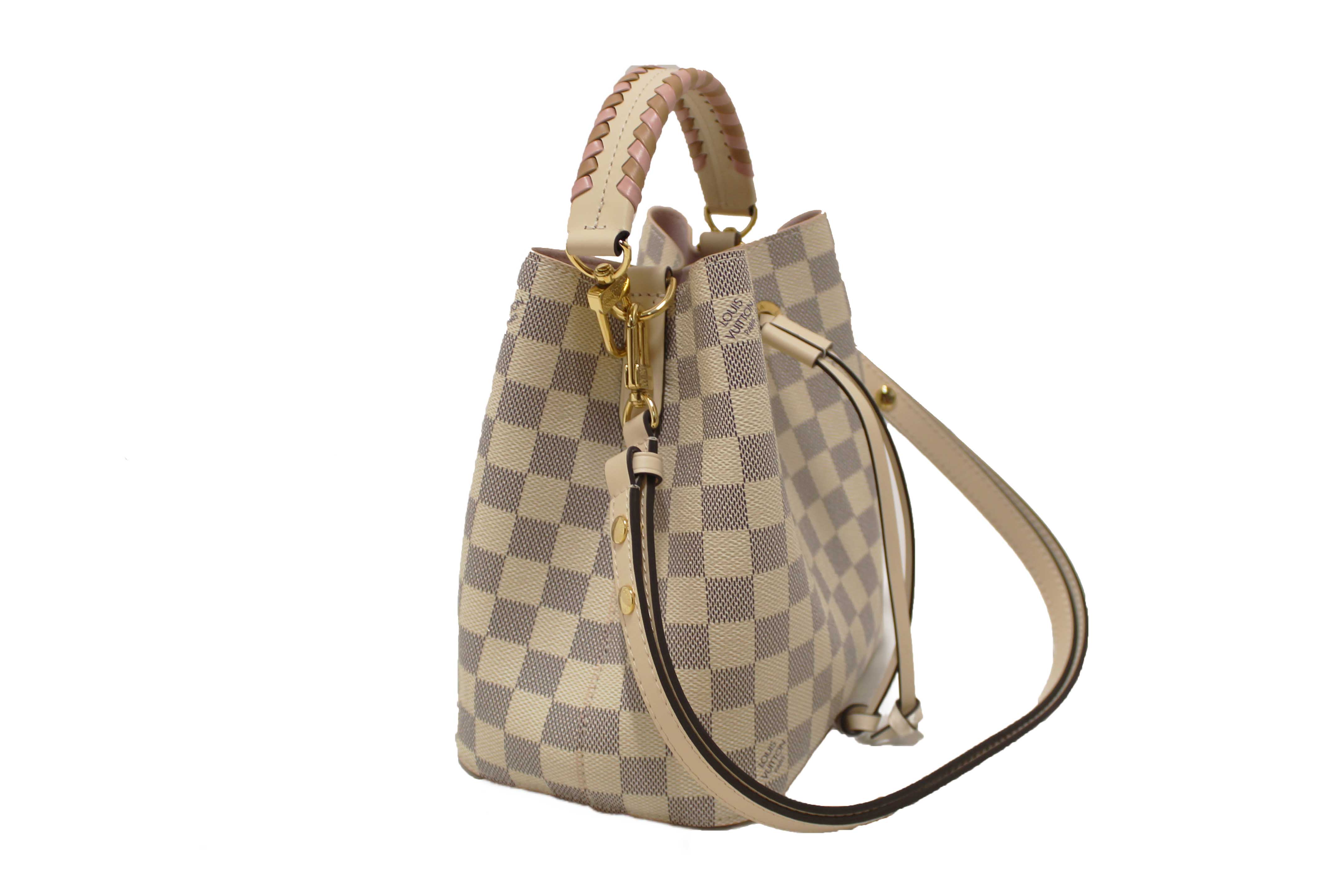 Authentic Louis Vuitton Damier Azur Canvas with Braided Handle NeoNoe BB Bag