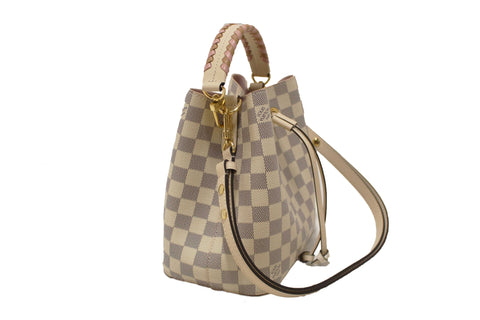 Authentic Louis Vuitton Damier Azur Canvas with Braided Handle NeoNoe BB Bag