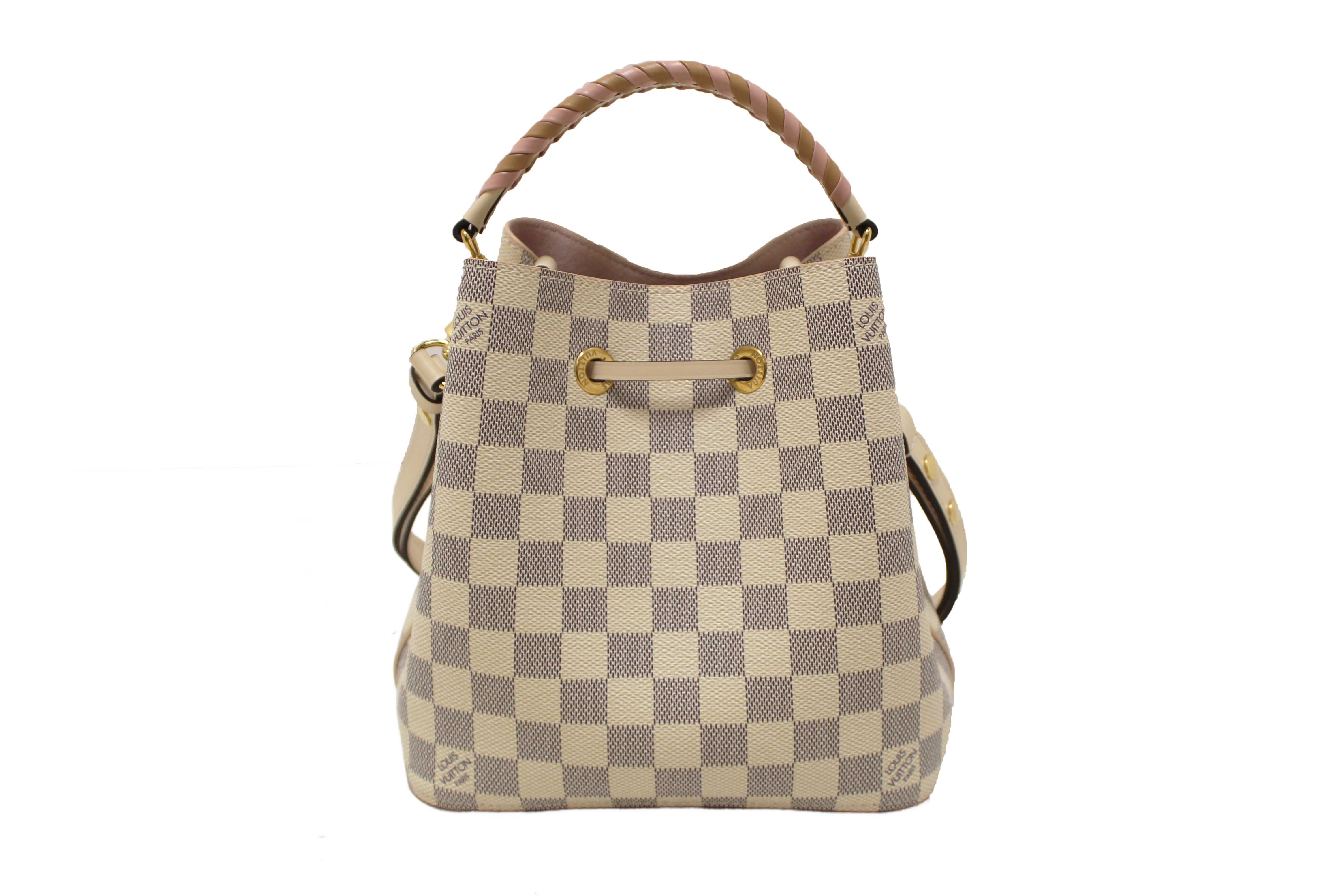 Authentic Louis Vuitton Damier Azur Canvas with Braided Handle NeoNoe BB Bag