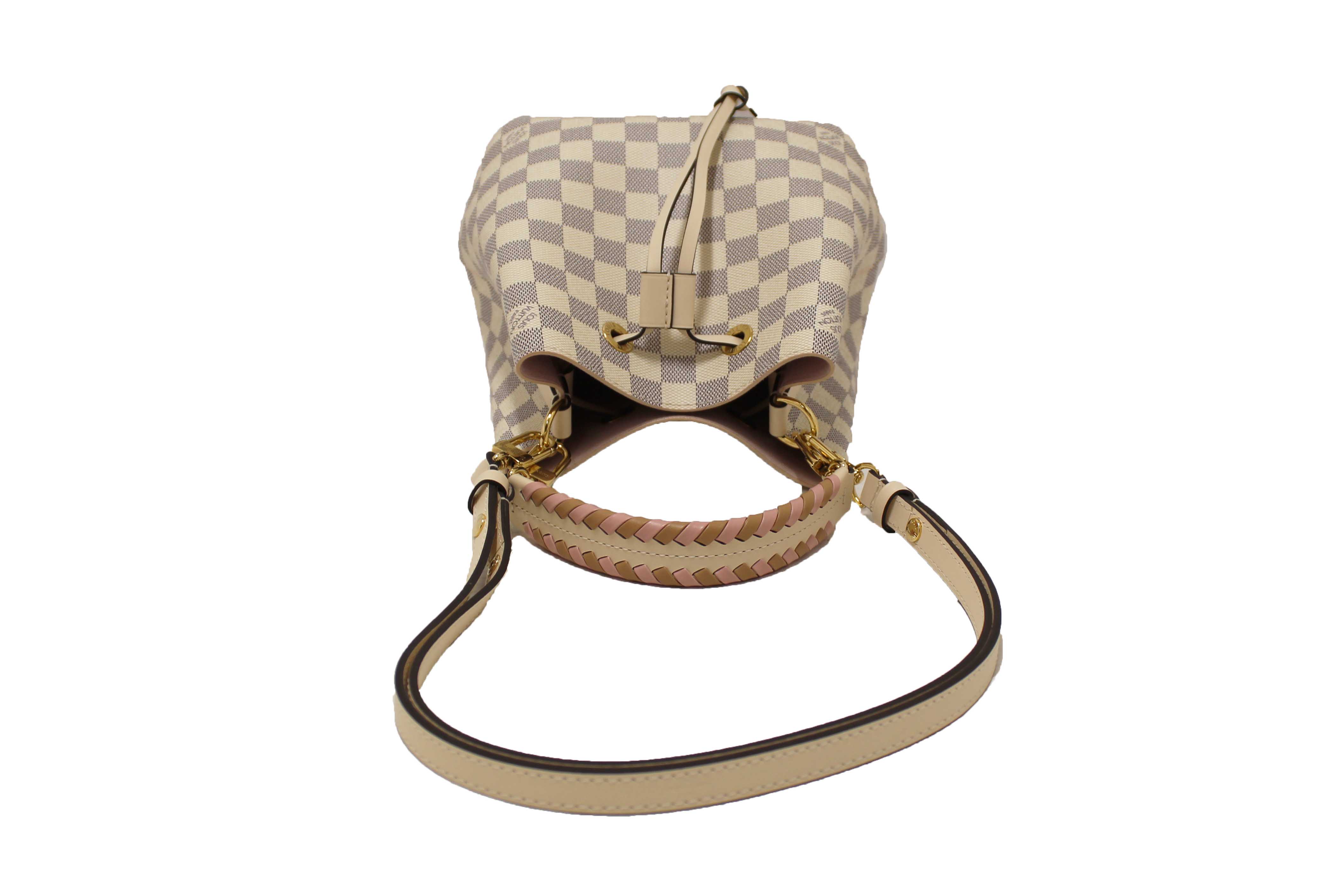 Authentic Louis Vuitton Damier Azur Canvas with Braided Handle NeoNoe BB Bag