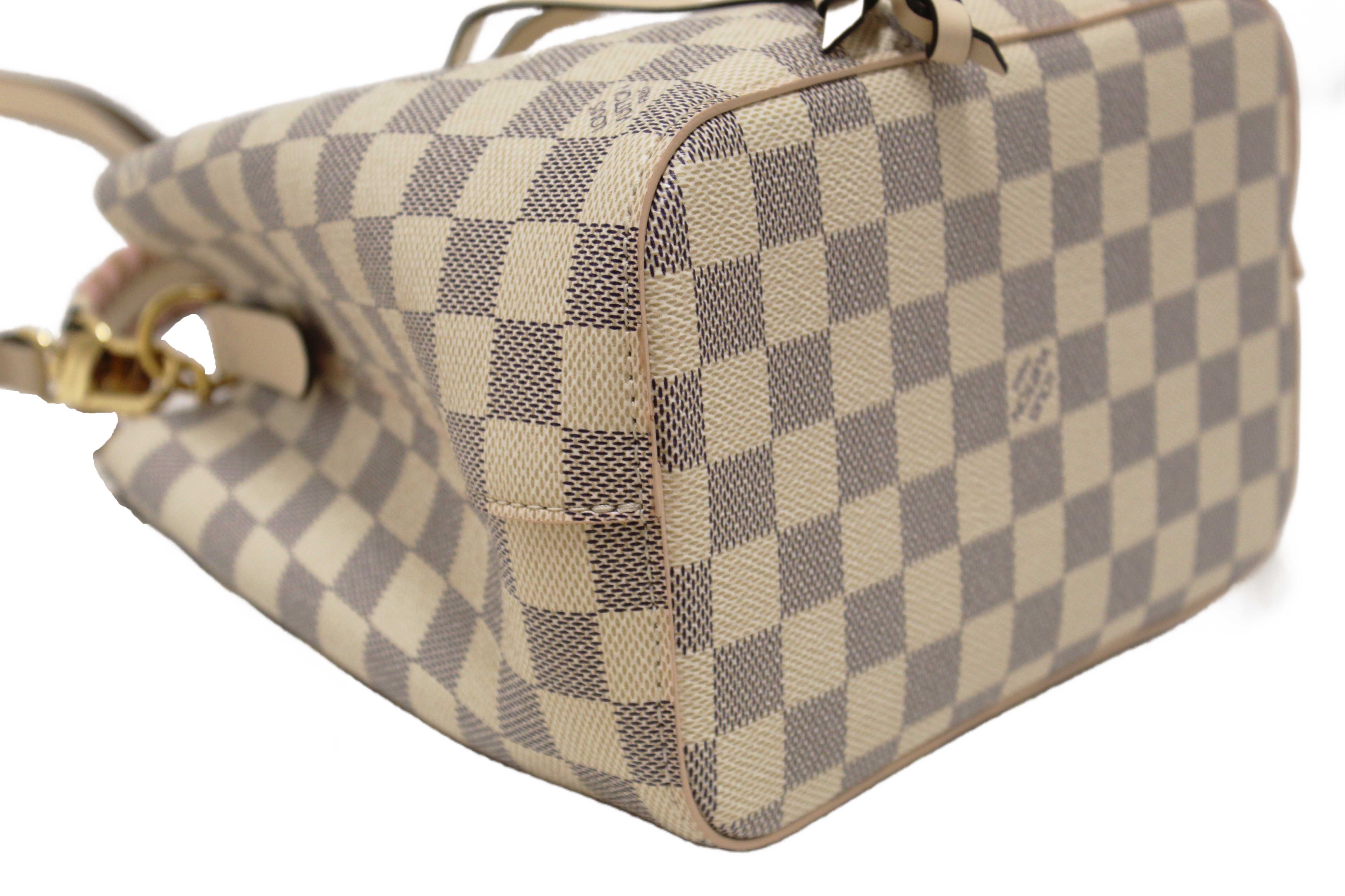 Authentic Louis Vuitton Damier Azur Canvas with Braided Handle NeoNoe BB Bag