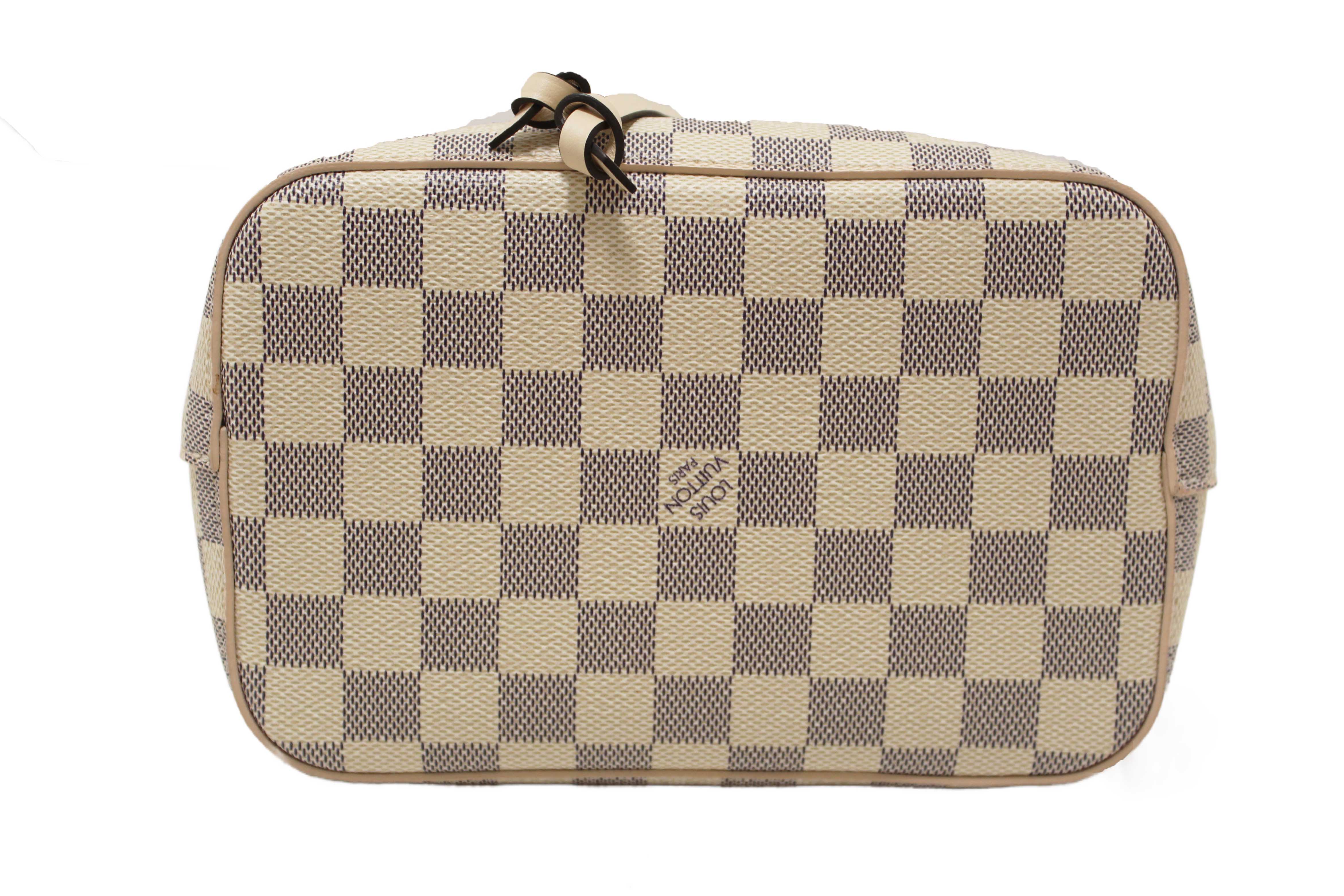 Authentic Louis Vuitton Damier Azur Canvas with Braided Handle NeoNoe BB Bag