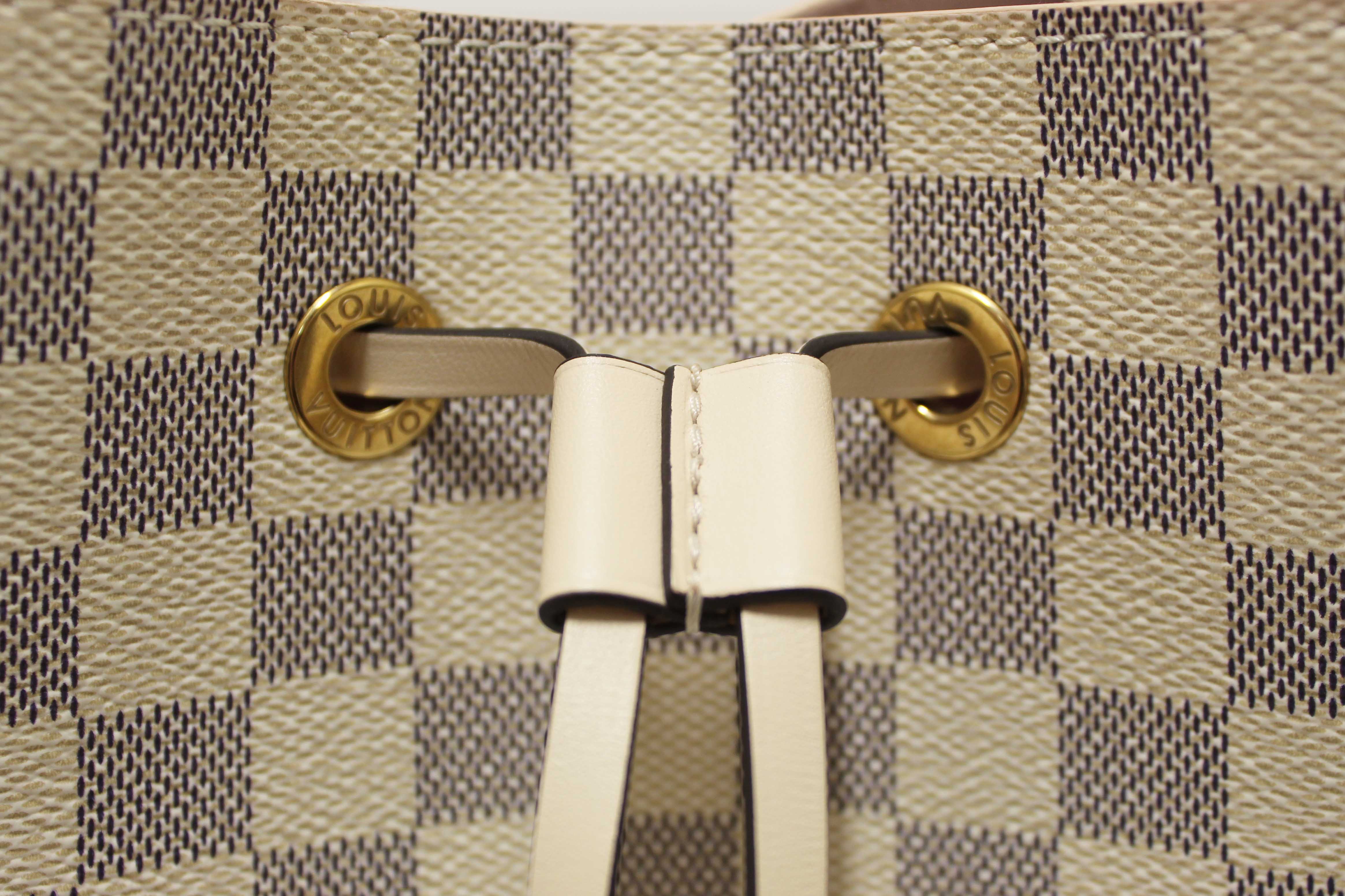 Authentic Louis Vuitton Damier Azur Canvas with Braided Handle NeoNoe BB Bag