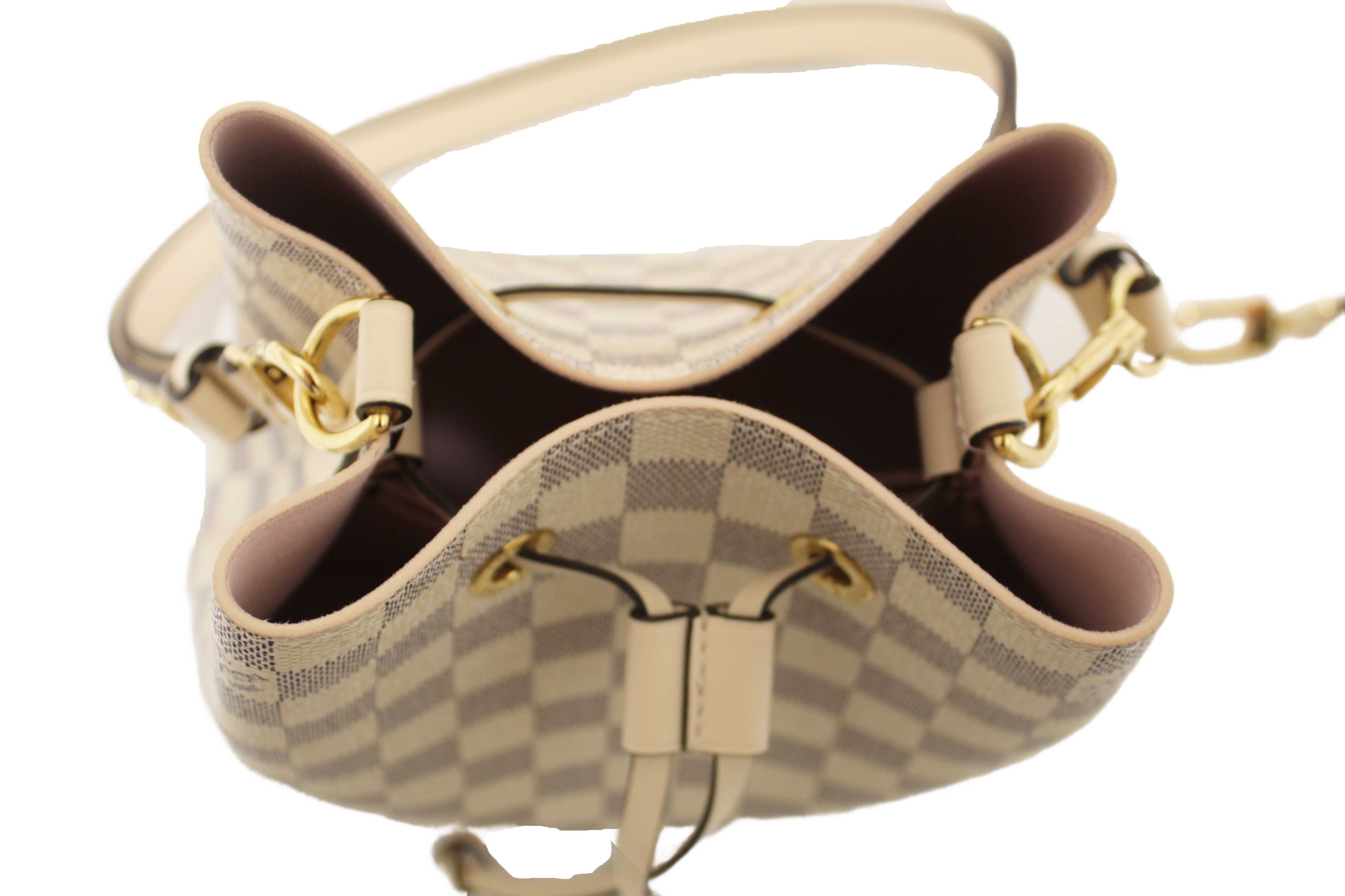 Authentic Louis Vuitton Damier Azur Canvas with Braided Handle NeoNoe BB Bag