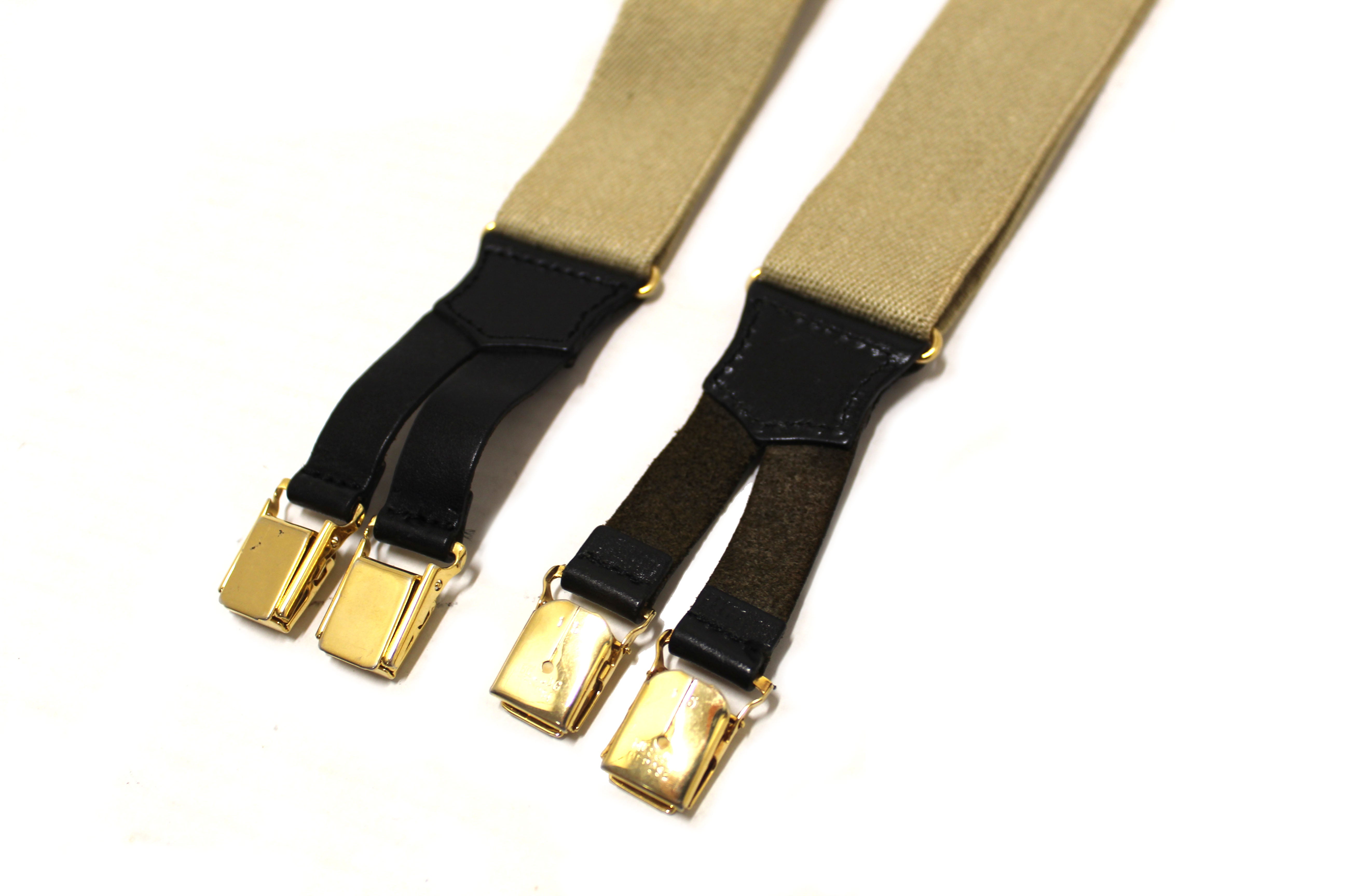 Authentic Chanel Classic Rare Black and Beige Vintage Logo Suspenders Belt