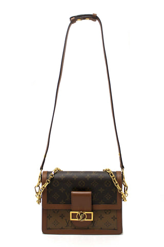 Authentic Louis Vuitton Classic Monogram/Monogram Reverse Canvas Dauphine MM Shoulder Bag