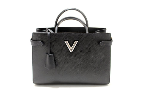 Authentic Louis Vuitton Black Epi Grained Cowhide Leather Twist Tote Bag