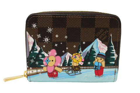 Authentic Louis Vuitton Limited Edition 2023 Christmas Alpine Vivienne Classic Monogram Zippy Coin Purse