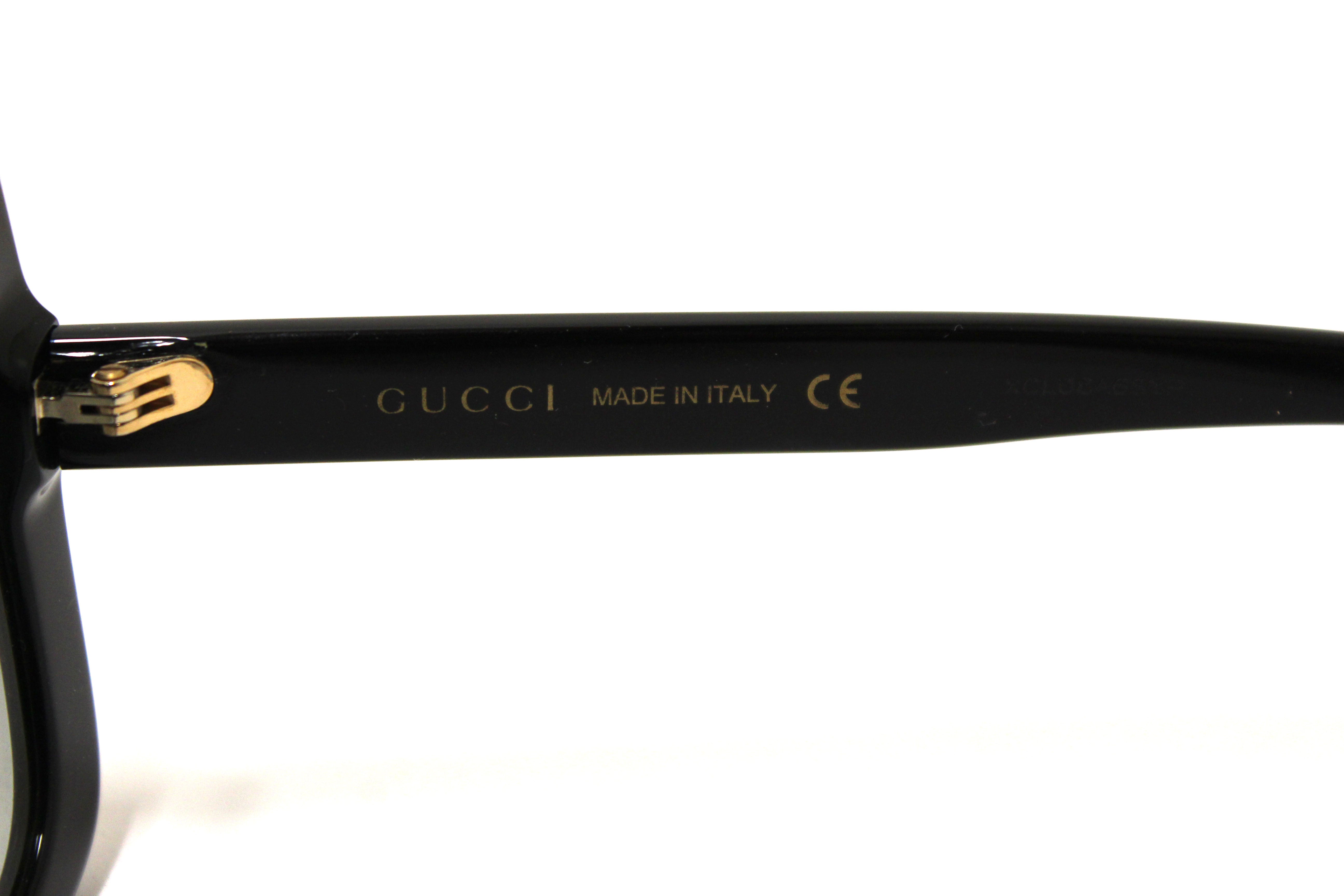 Authentic Gucci Black Square Oversized Retagular Sunglasses 541362