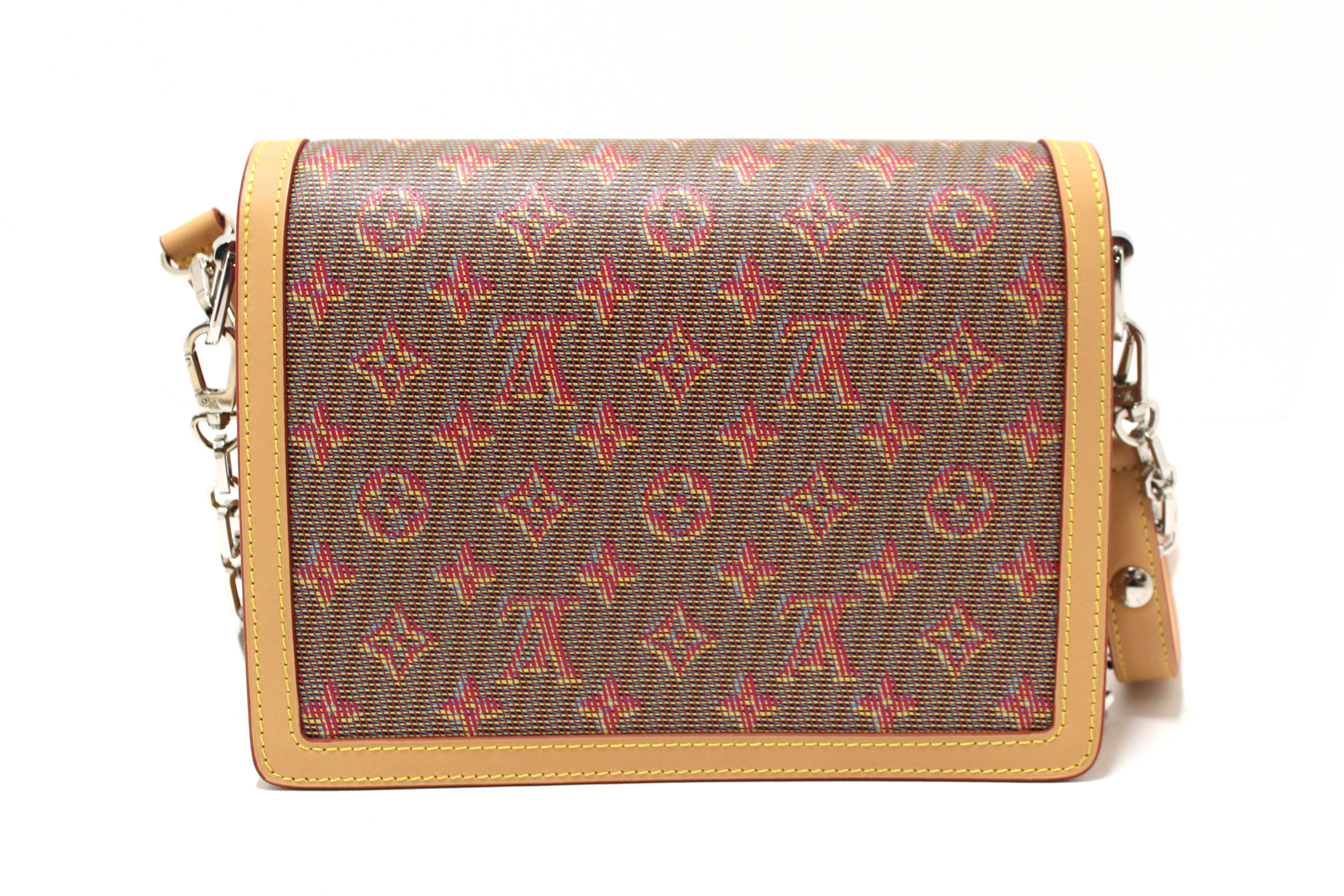 Authentic Louis Vuitton Limited Edition Damier Pop Dauphine MM Shoulder Bag