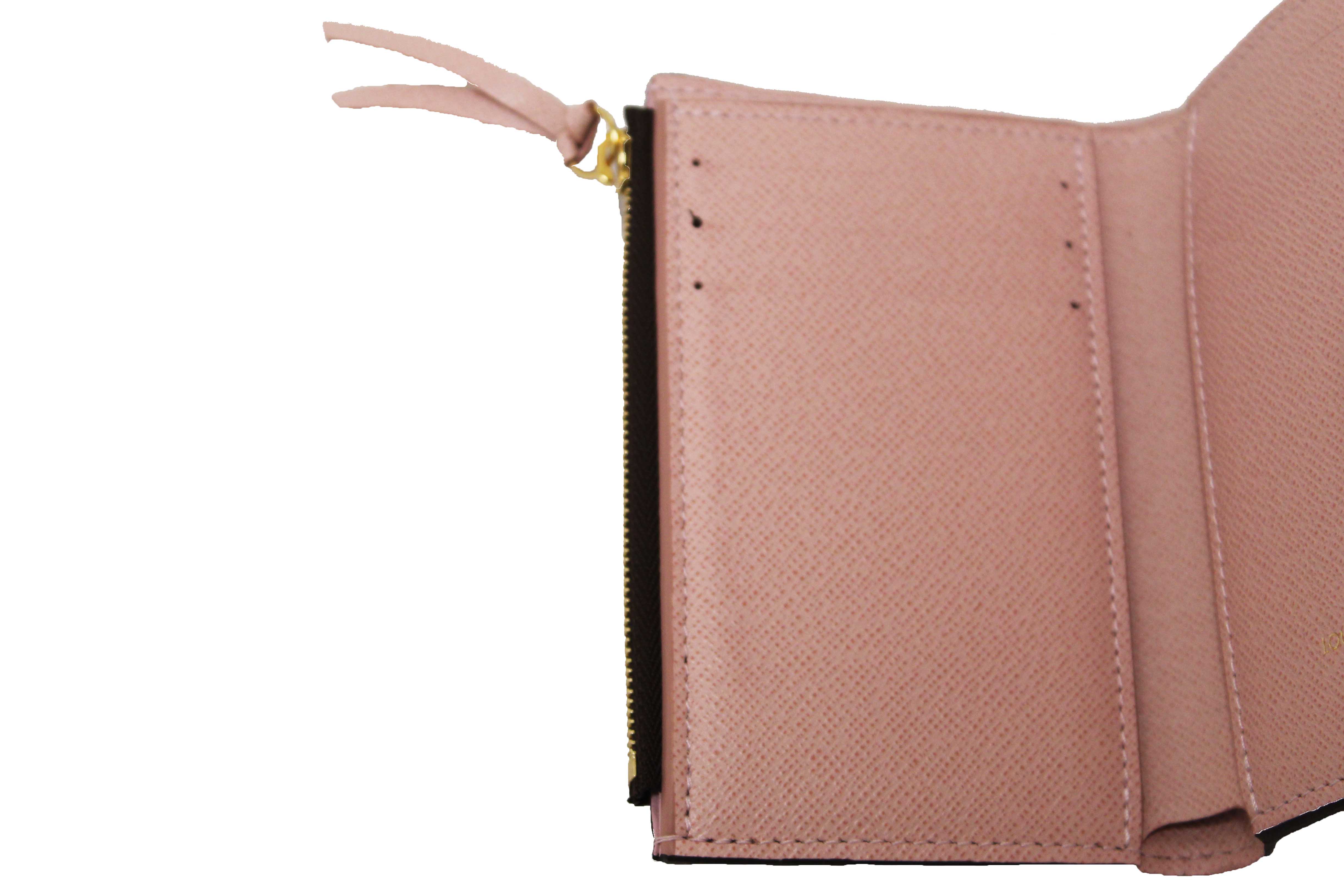 Authentic Louis Vuitton Classic Monogram Rose Ballerine Pink Victorine Wallet