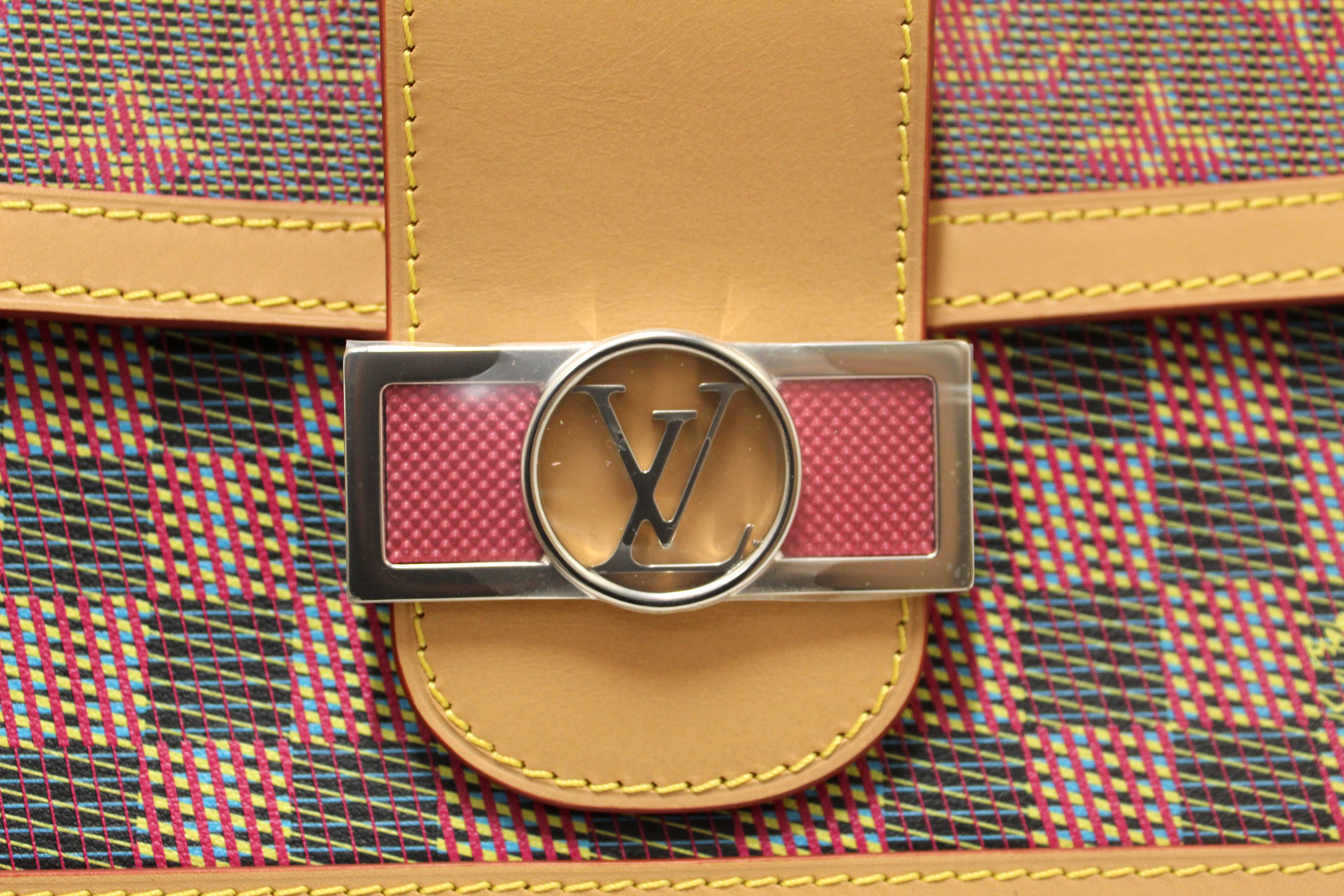 Authentic Louis Vuitton Limited Edition Damier Pop Dauphine MM Shoulder Bag