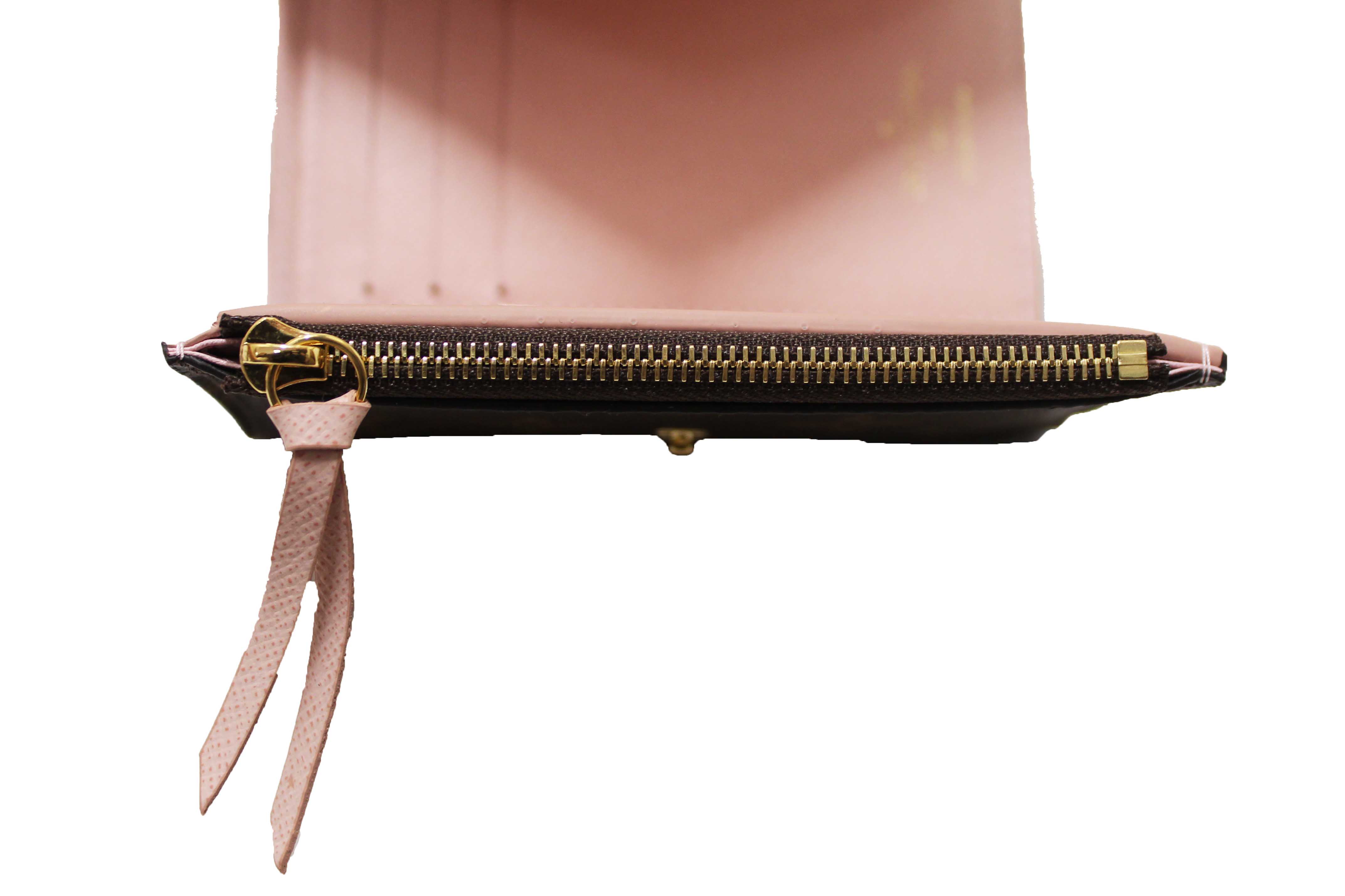 Authentic Louis Vuitton Classic Monogram Rose Ballerine Pink Victorine Wallet