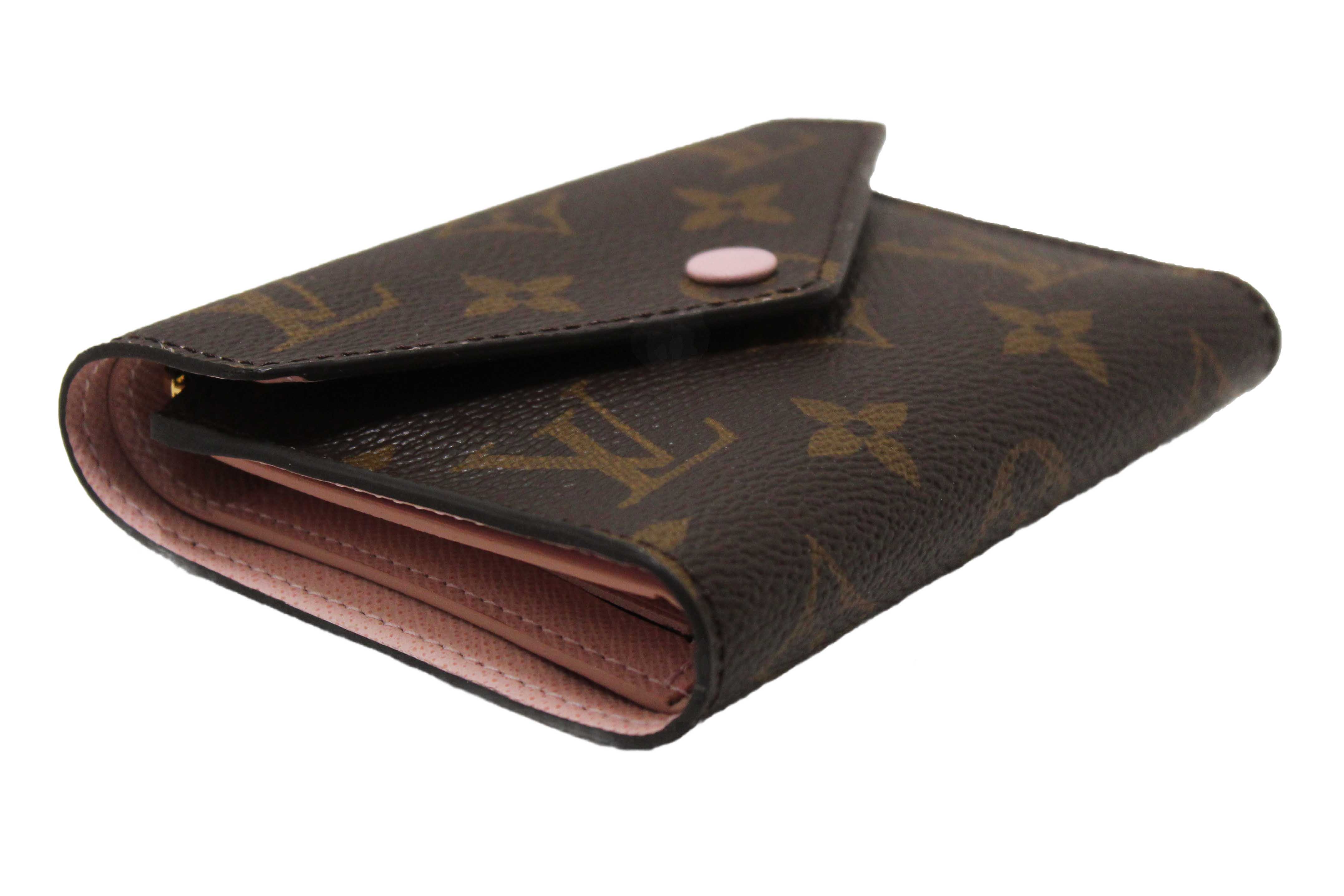 Authentic Louis Vuitton Classic Monogram Rose Ballerine Pink Victorine Wallet