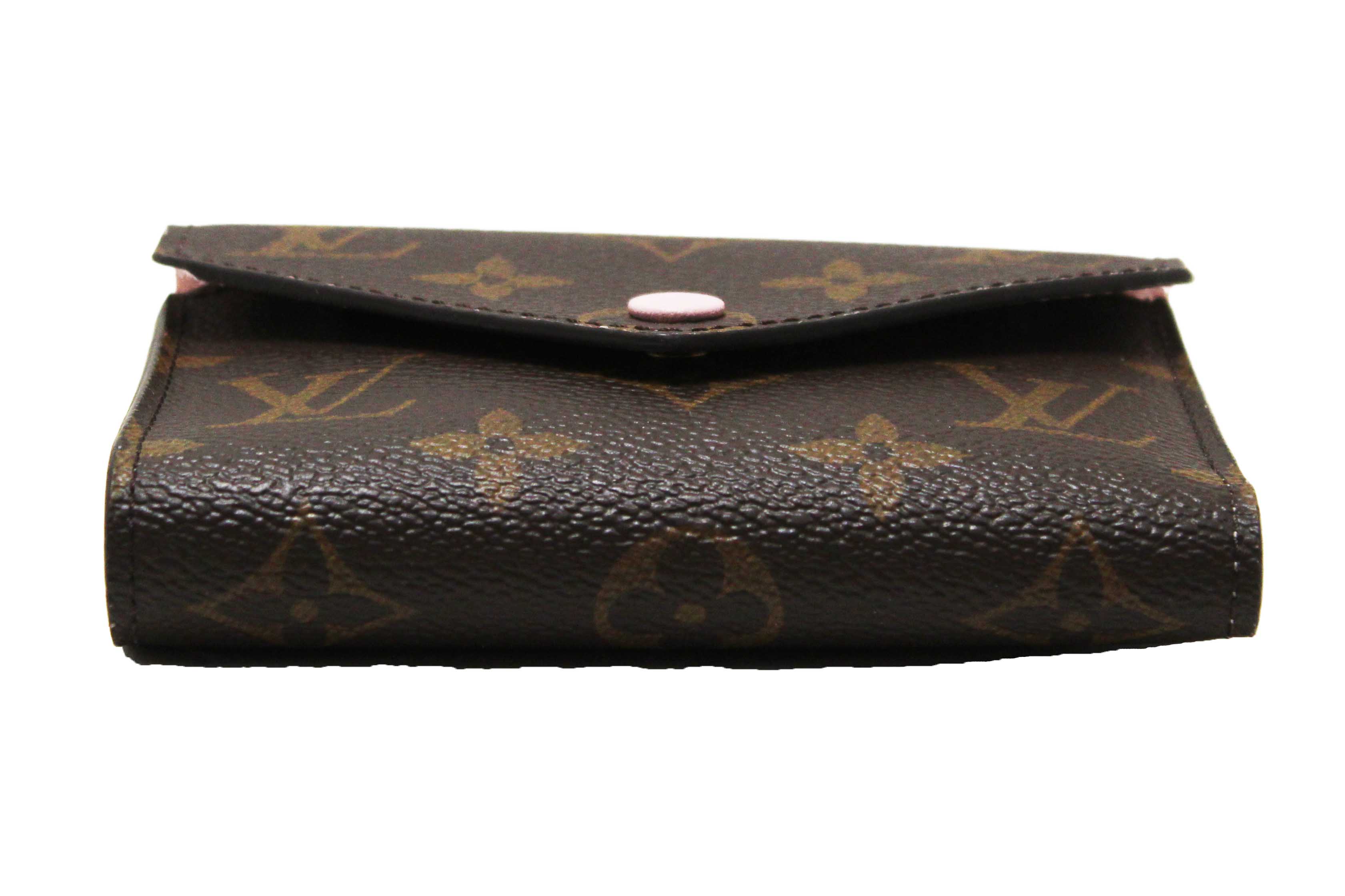 Authentic Louis Vuitton Classic Monogram Rose Ballerine Pink Victorine Wallet