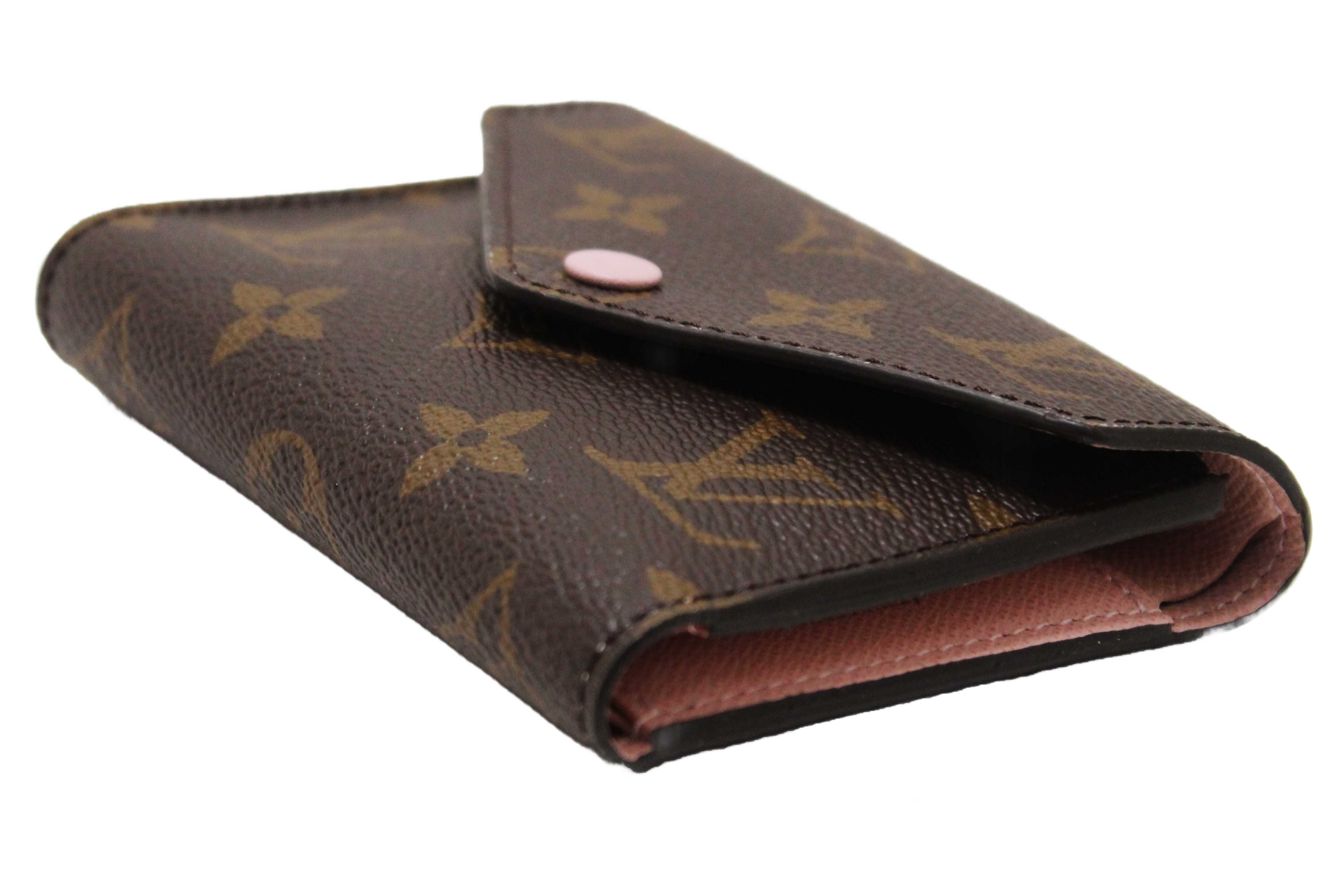 Authentic Louis Vuitton Classic Monogram Rose Ballerine Pink Victorine Wallet
