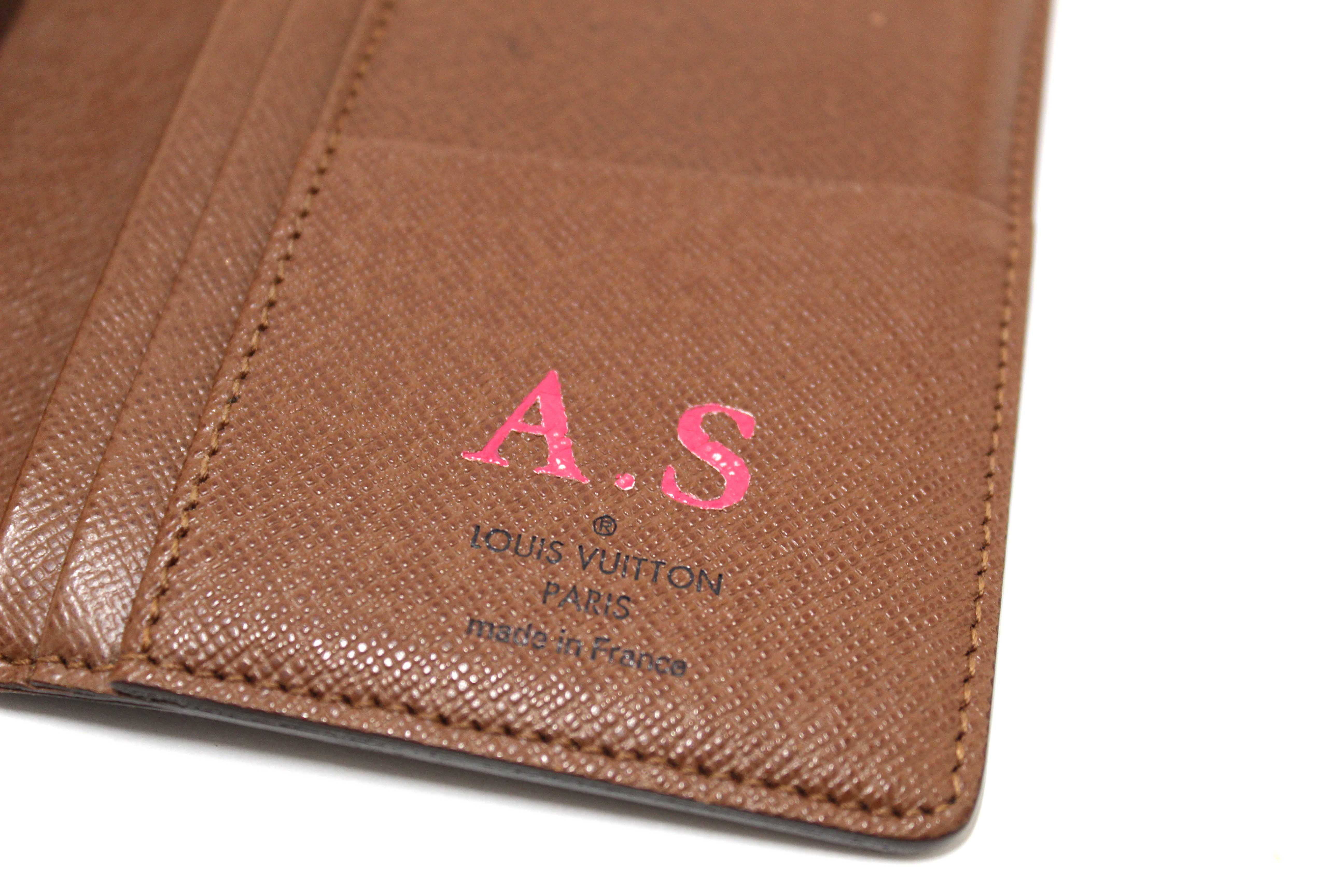 Authentic Louis Vuitton Classic Monogram Canvas Brazza Long Wallet