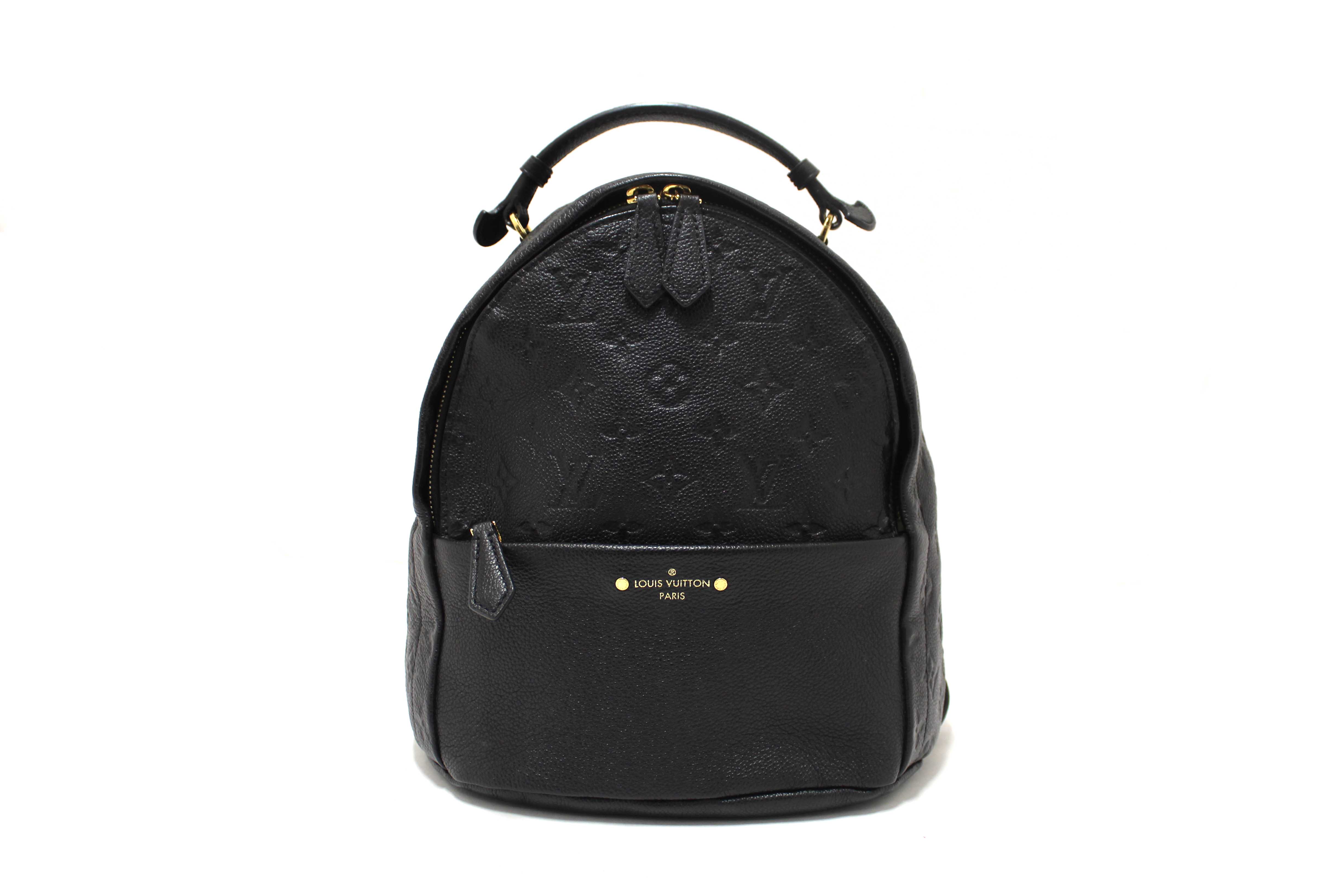Authentic Louis Vuitton Black Empreinte Monogram Leather Sorbonne Backpack