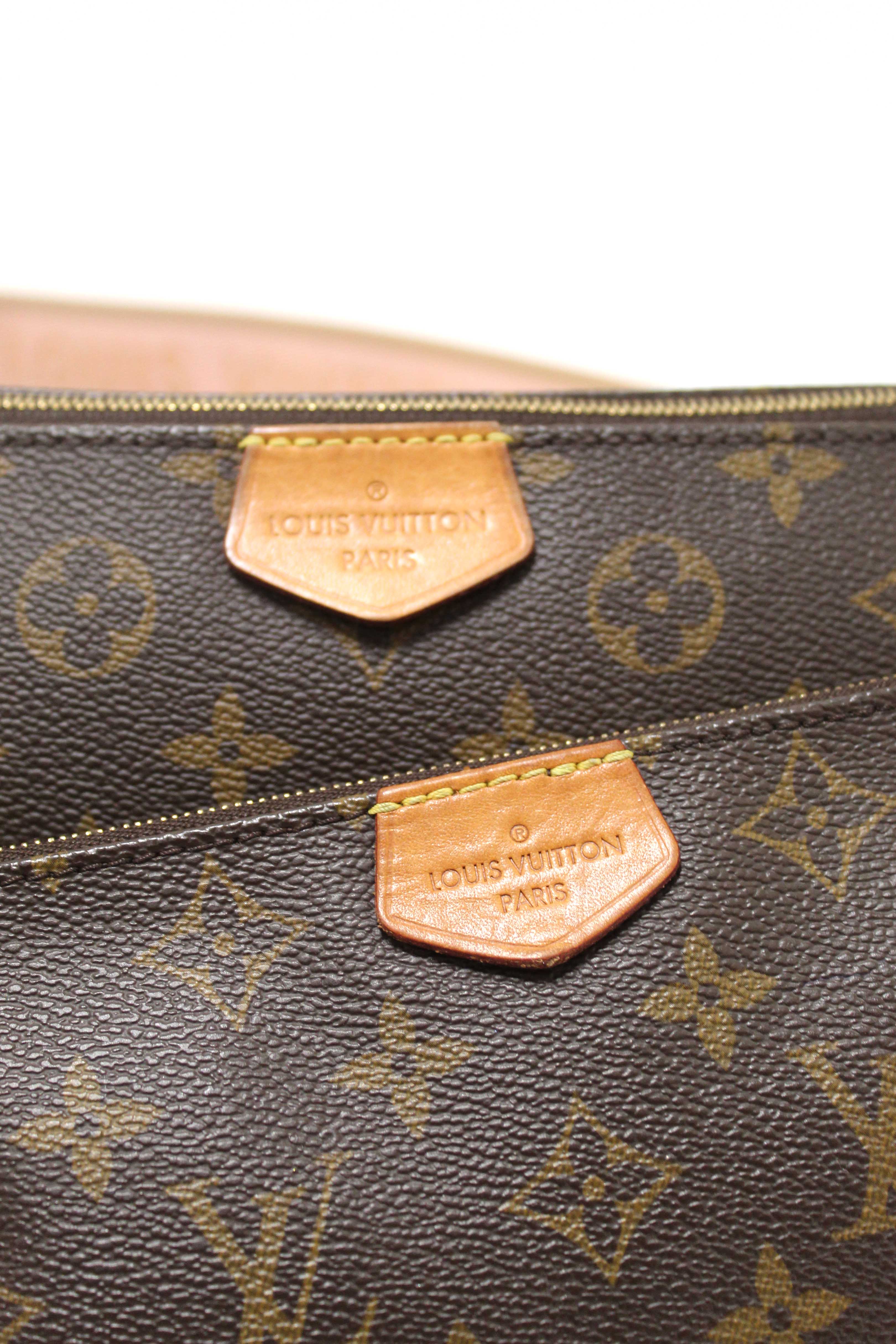 Authentic Louis Vuitton Classic Monogram Pink Strap Multi-Pochette Accessoires Bag