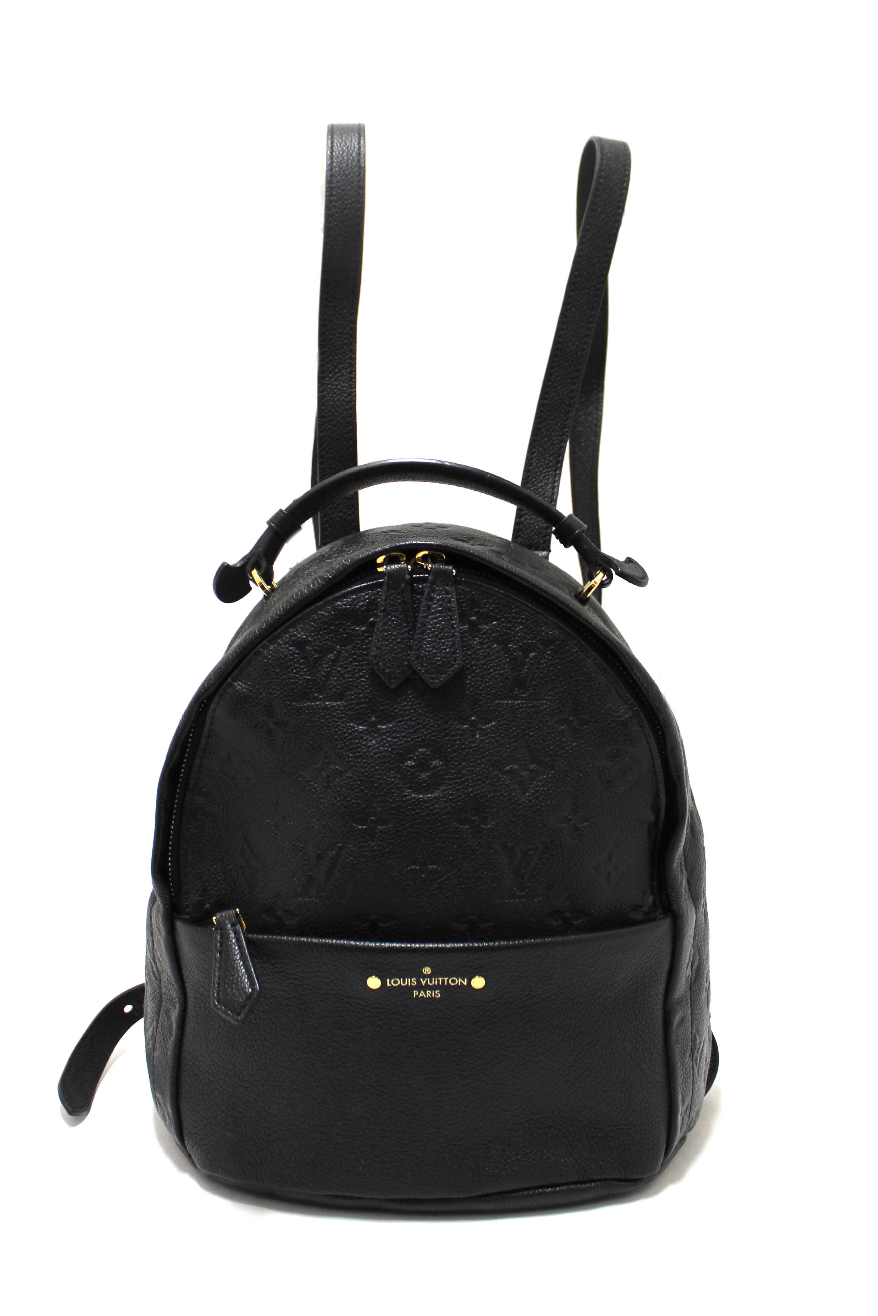 Authentic Louis Vuitton Black Empreinte Monogram Leather Sorbonne Backpack