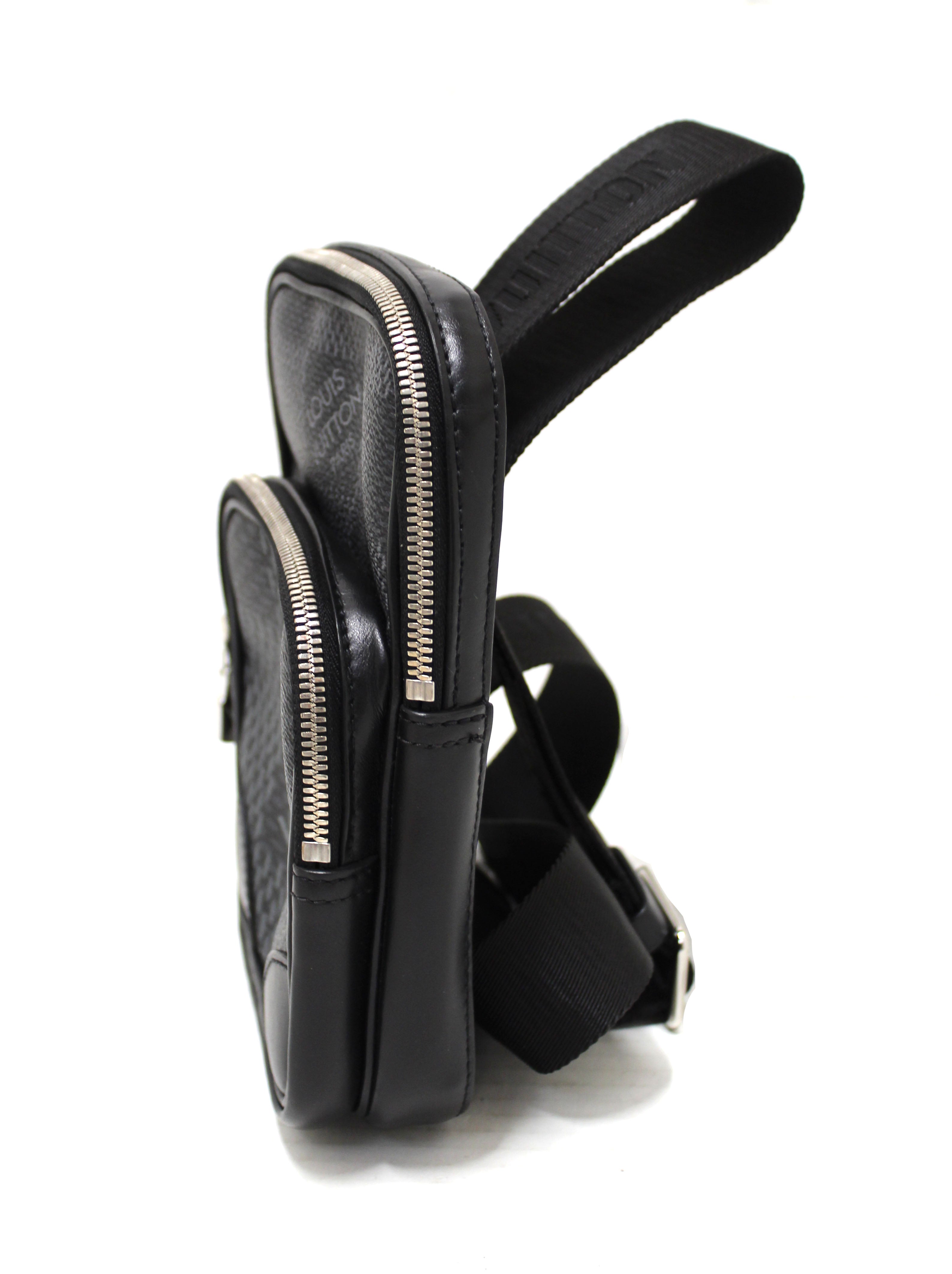 Authentic Louis Vuitton Damier Graphite 3D Amazone Sling Bag Black ...
