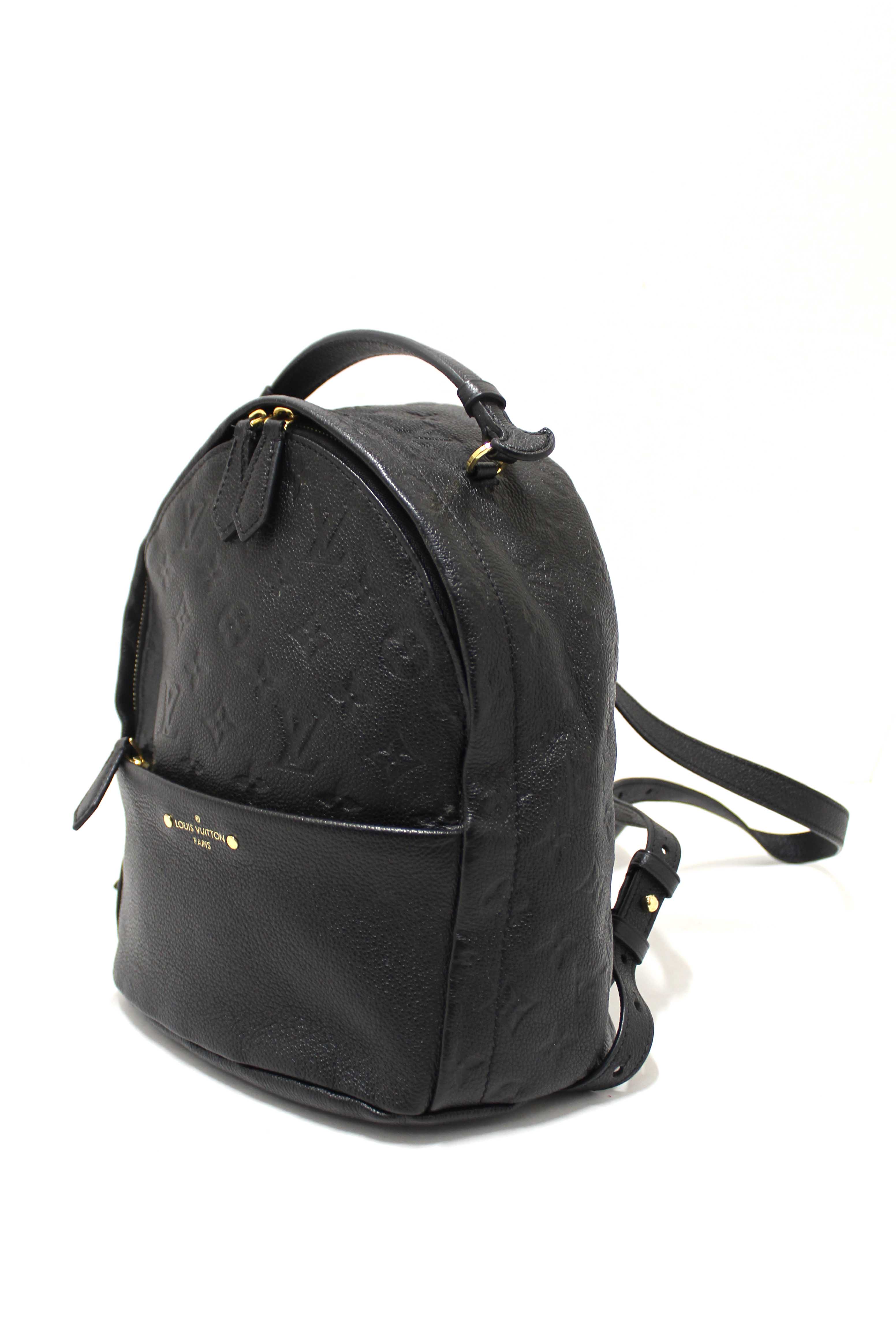 Authentic Louis Vuitton Black Empreinte Monogram Leather Sorbonne Backpack