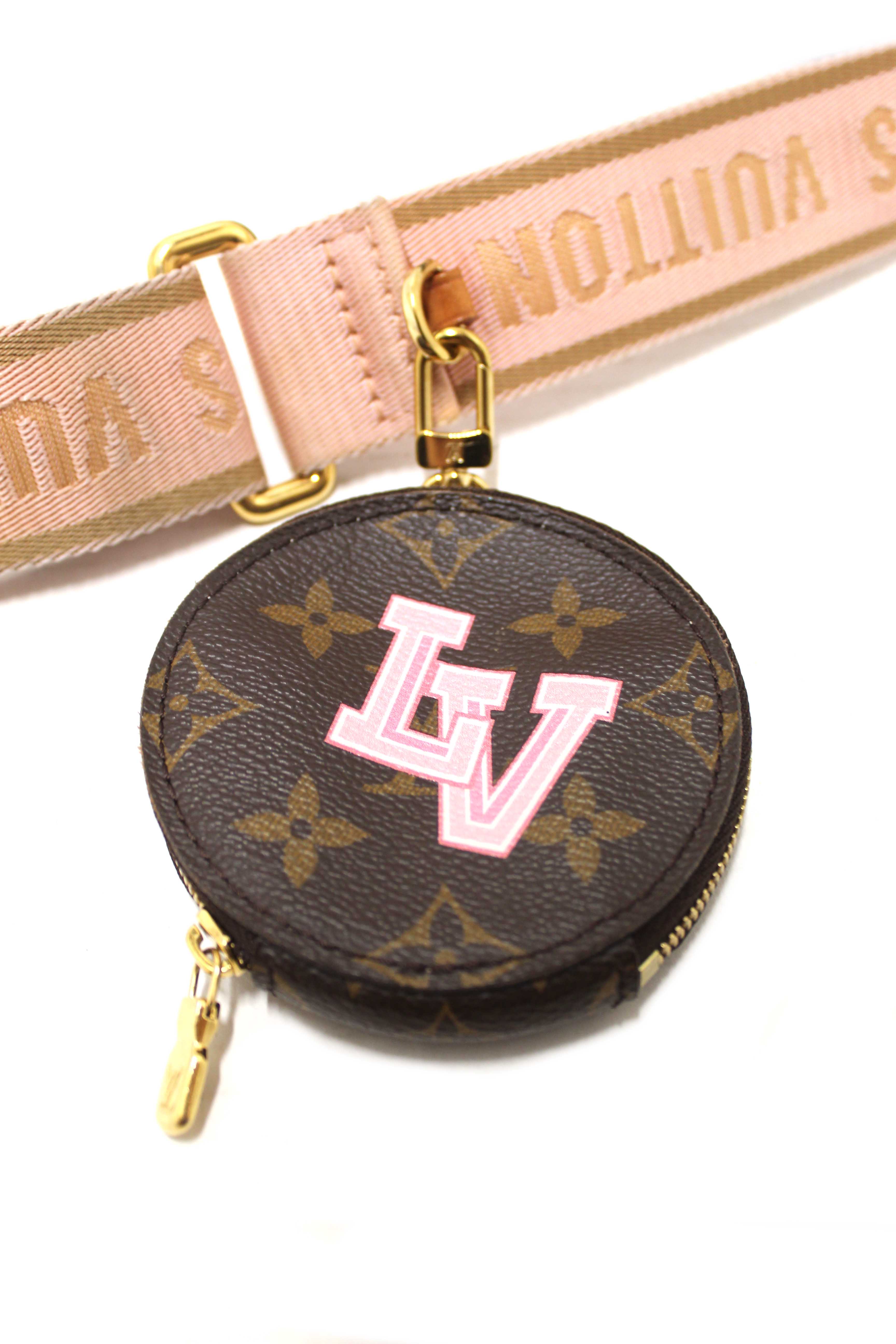 Authentic Louis Vuitton Classic Monogram Pink Strap Multi-Pochette Accessoires Bag