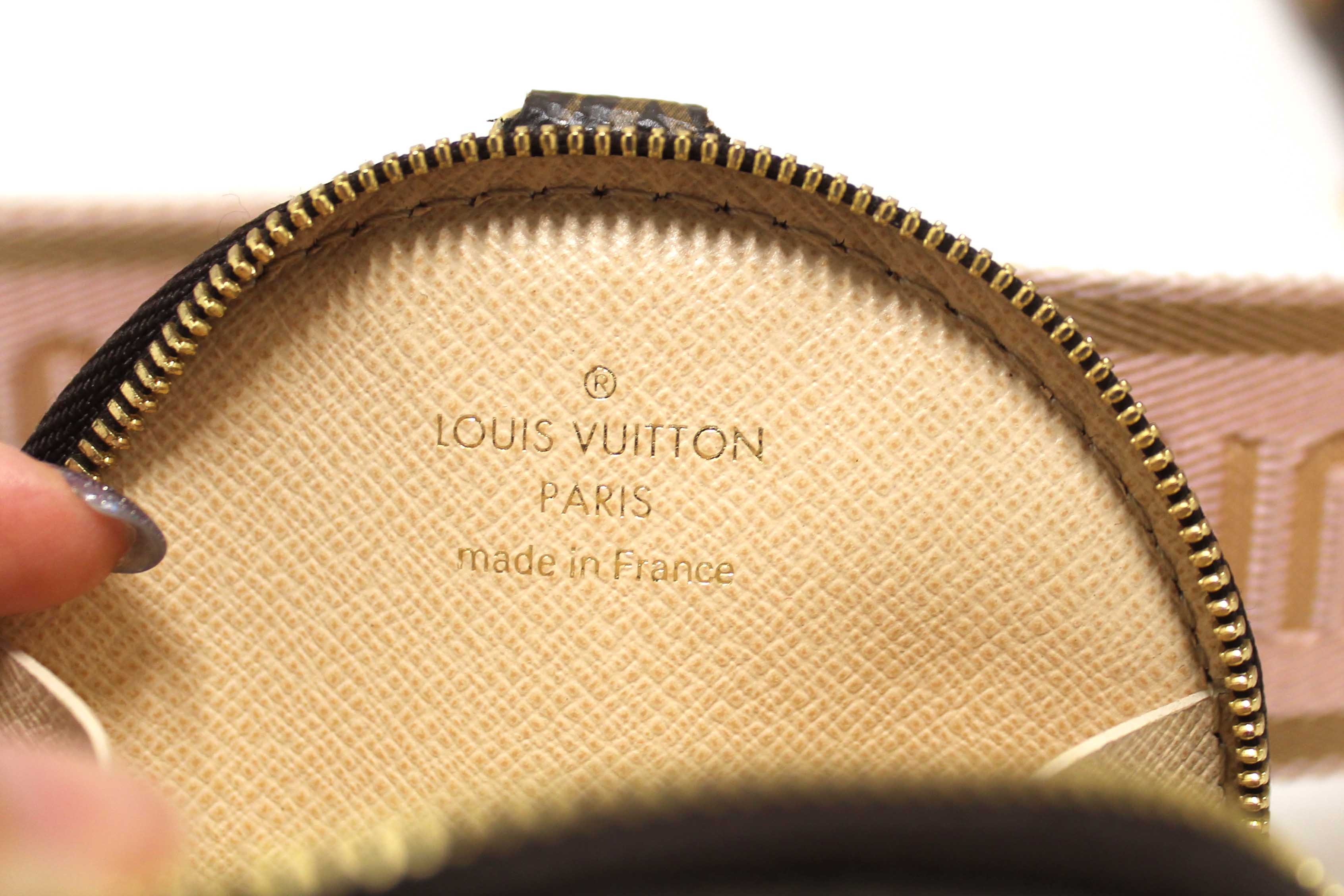 Authentic Louis Vuitton Classic Monogram Pink Strap Multi-Pochette Accessoires Bag