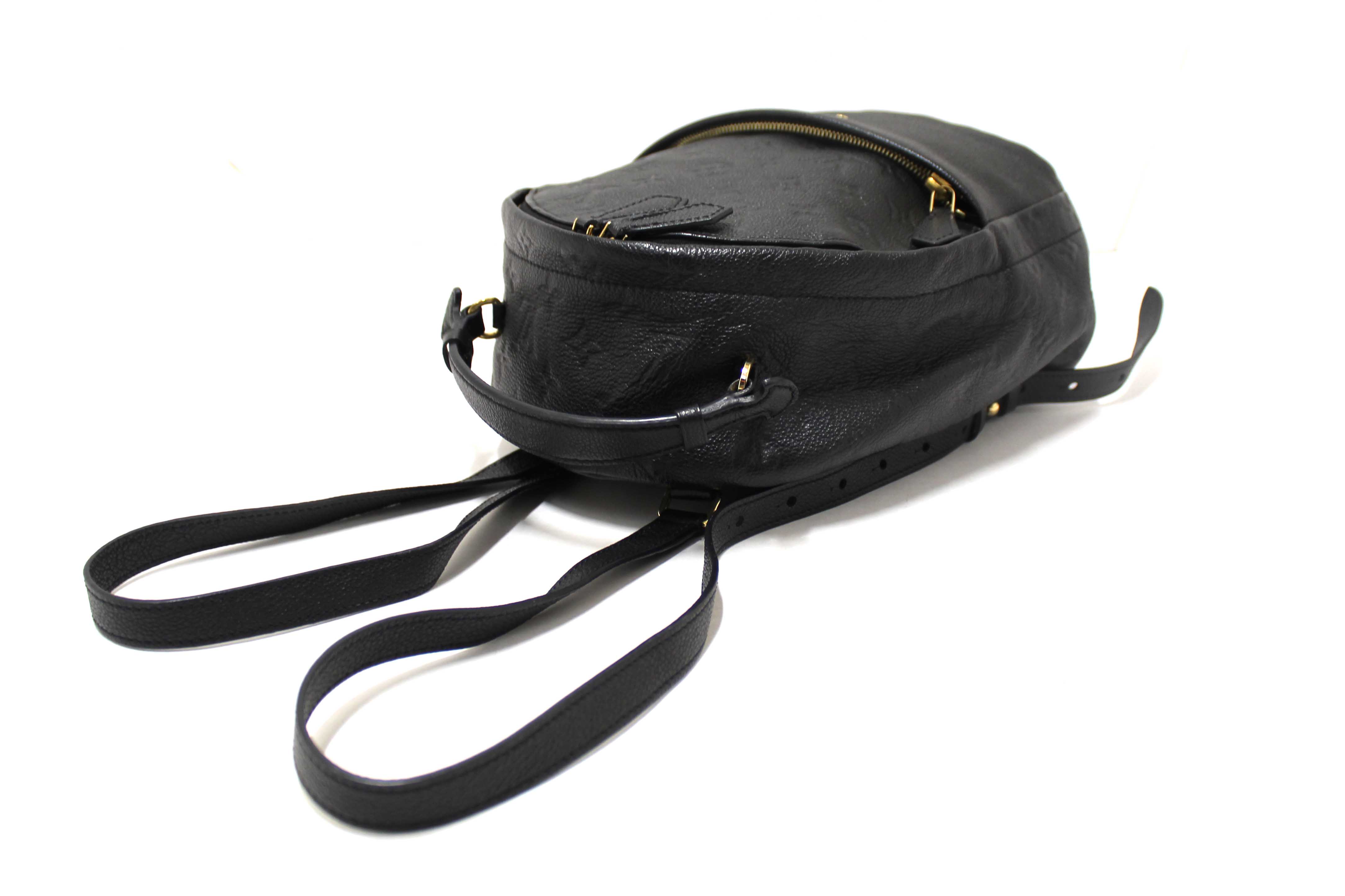 Authentic Louis Vuitton Black Empreinte Monogram Leather Sorbonne Backpack