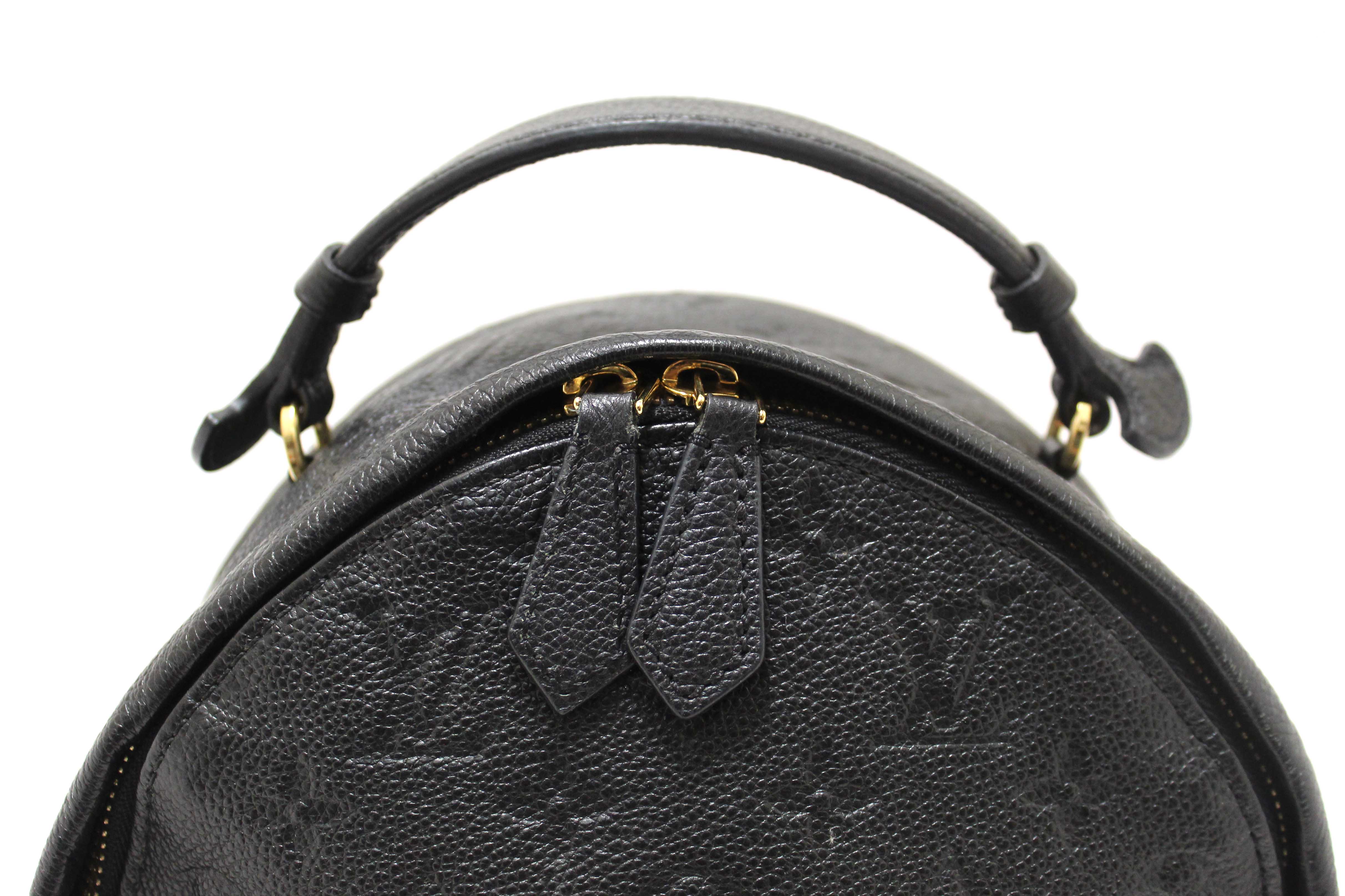 Authentic Louis Vuitton Black Empreinte Monogram Leather Sorbonne Backpack