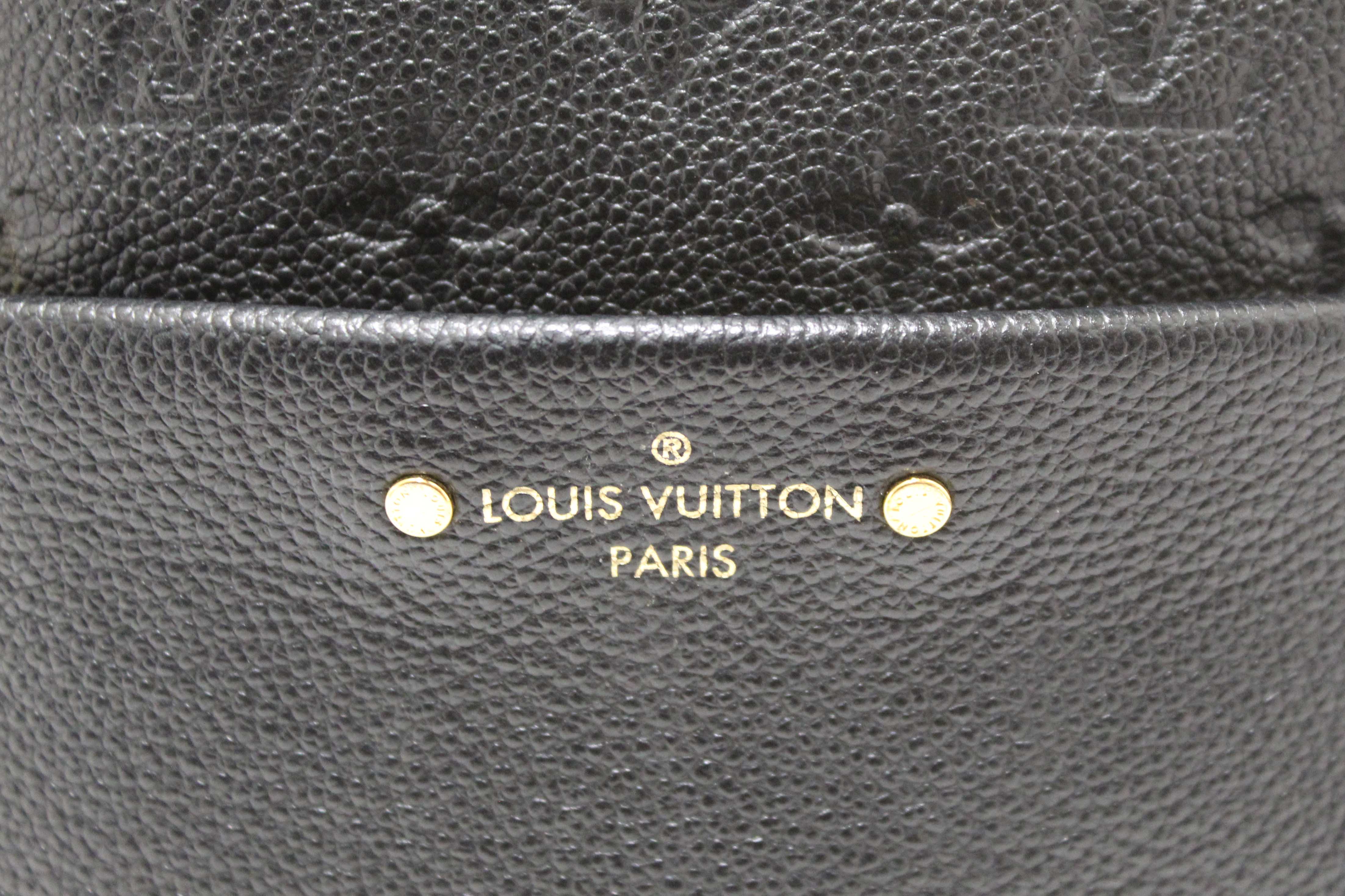 Authentic Louis Vuitton Black Empreinte Monogram Leather Sorbonne Backpack