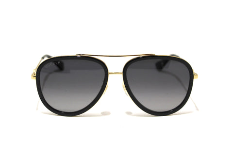Authentic Gucci Black and Gold Sunglasses GG0062S