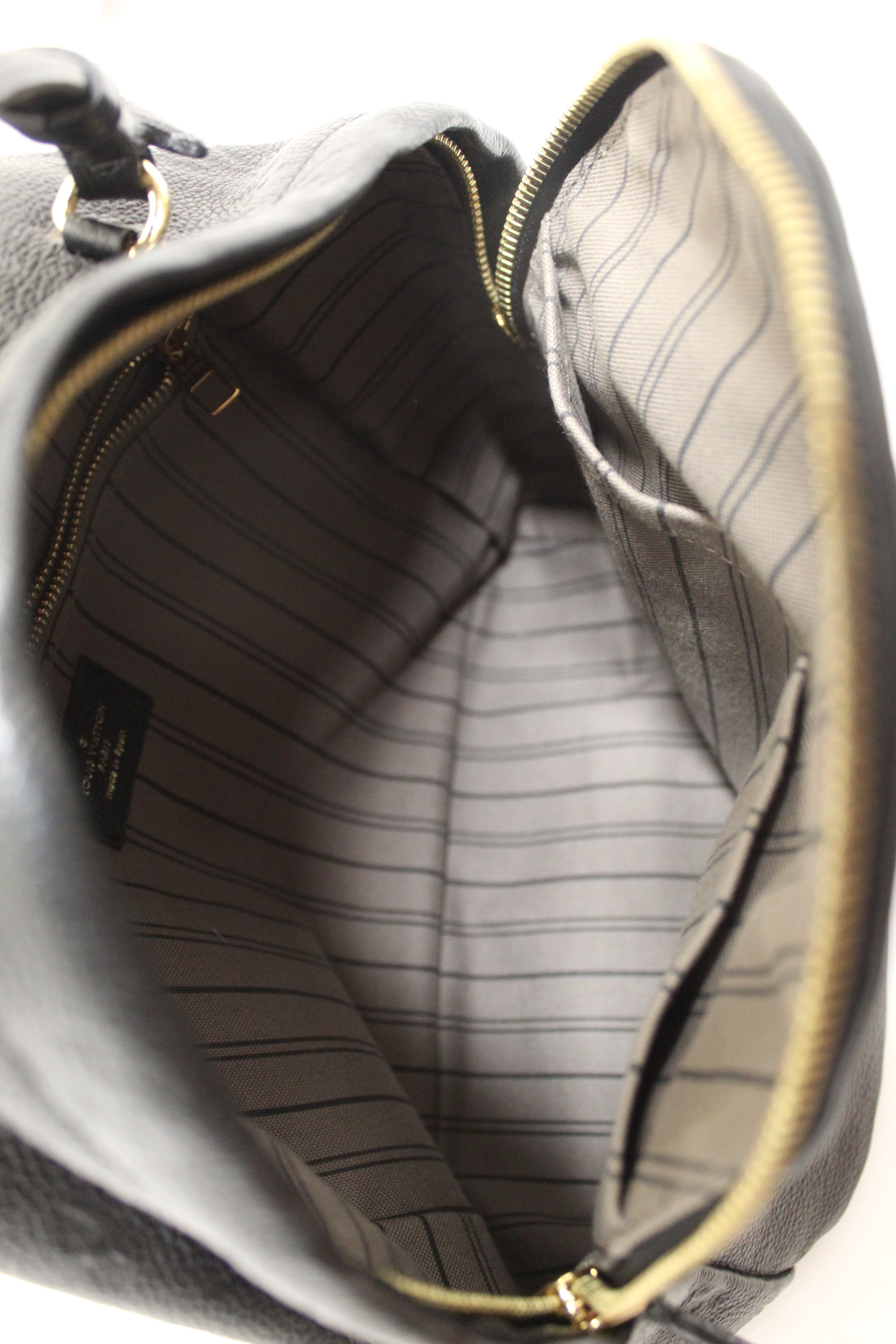 Authentic Louis Vuitton Black Empreinte Monogram Leather Sorbonne Backpack