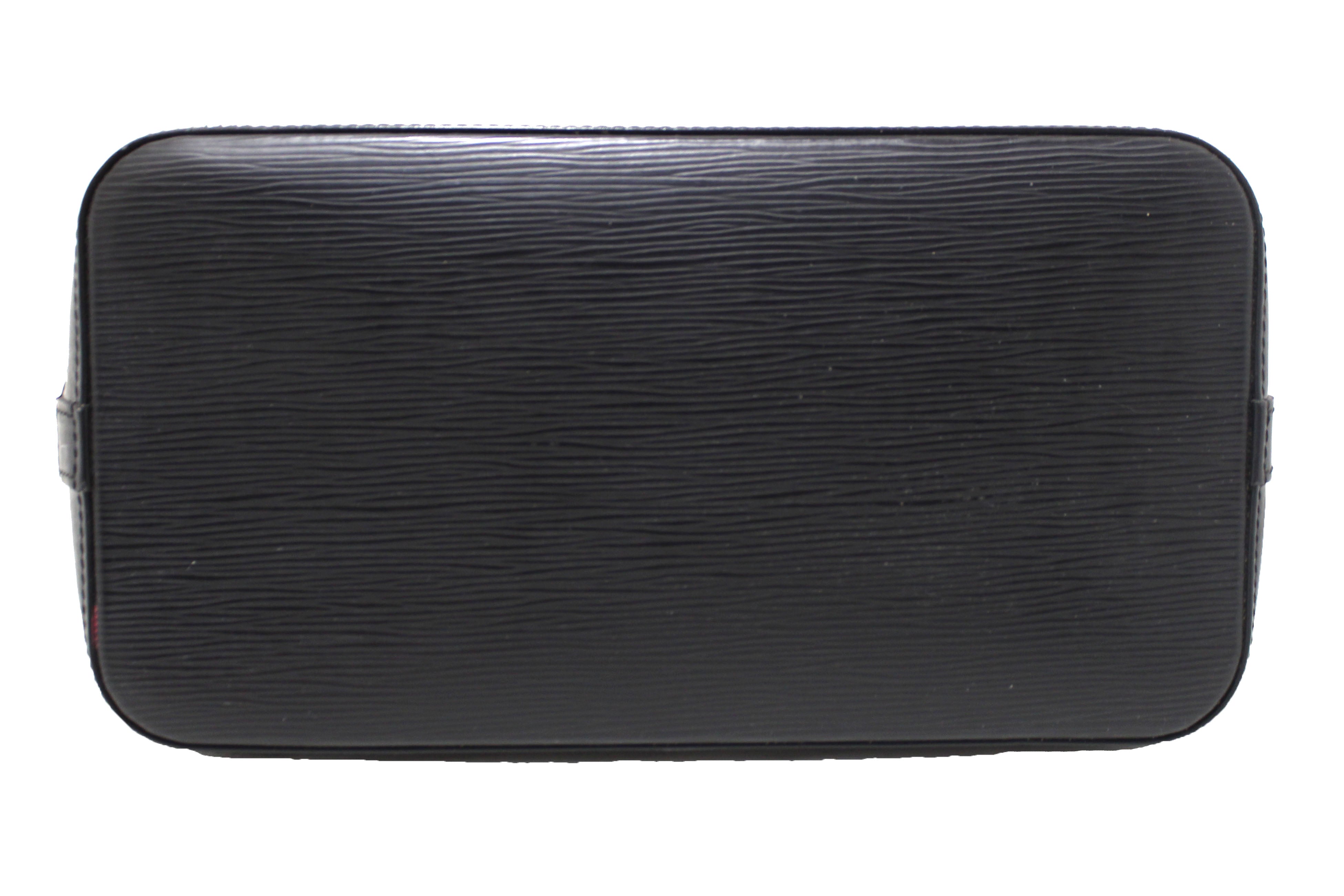 Authentic Louis Vuitton Black Epi Leather Alma PM Hand Bag