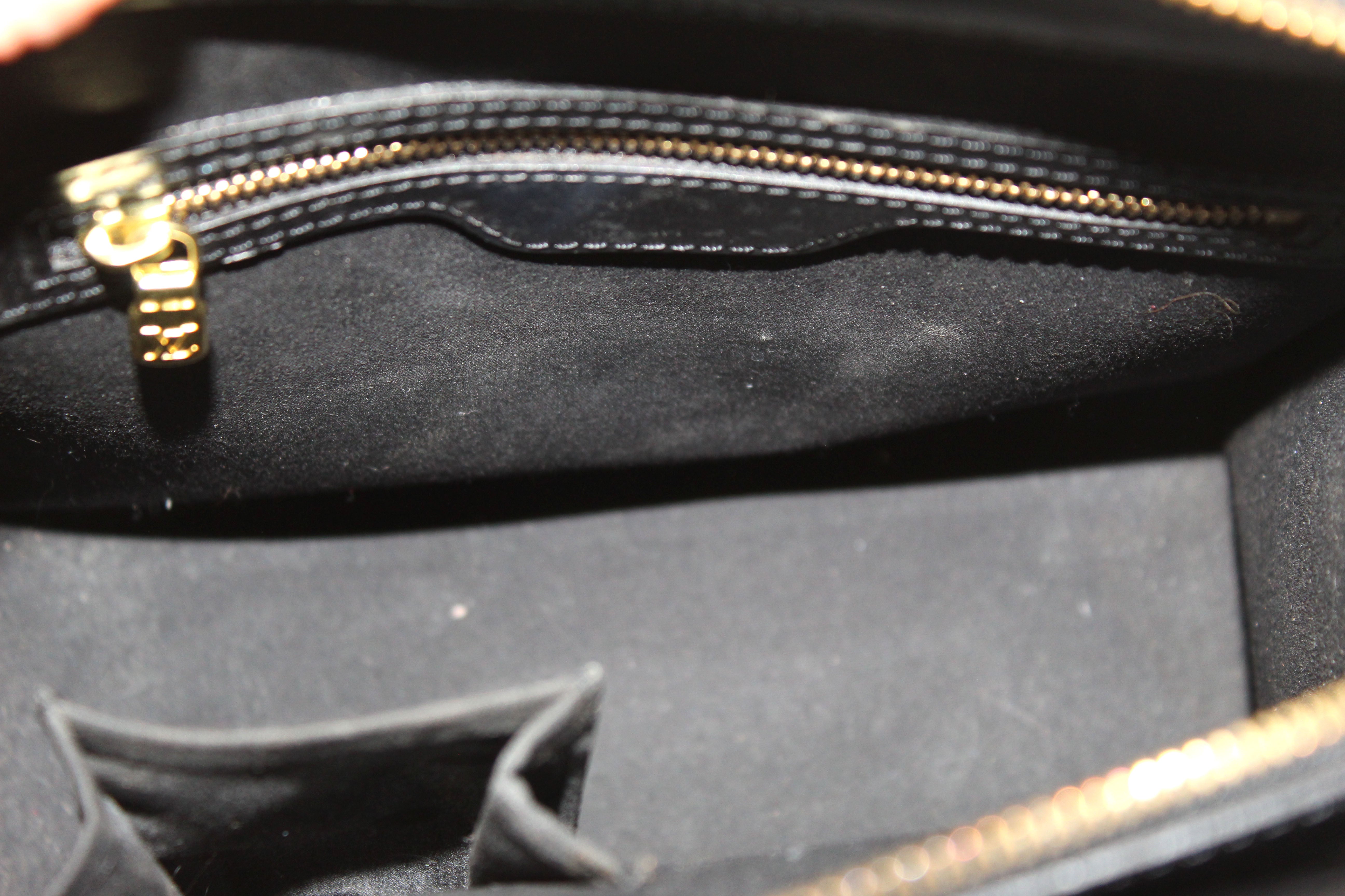 Authentic Louis Vuitton Black Epi Leather Figari PM Handbag